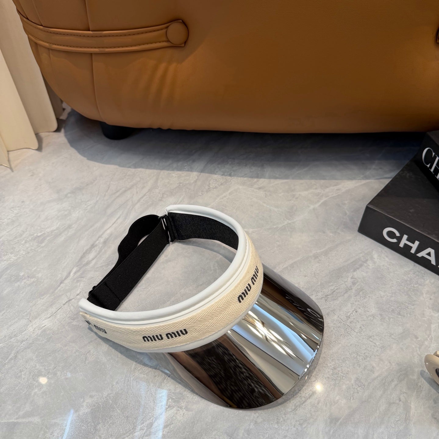 Miu Miu Blue-Light Fashion Silver Sun Visor for Men & Women - detail image 6