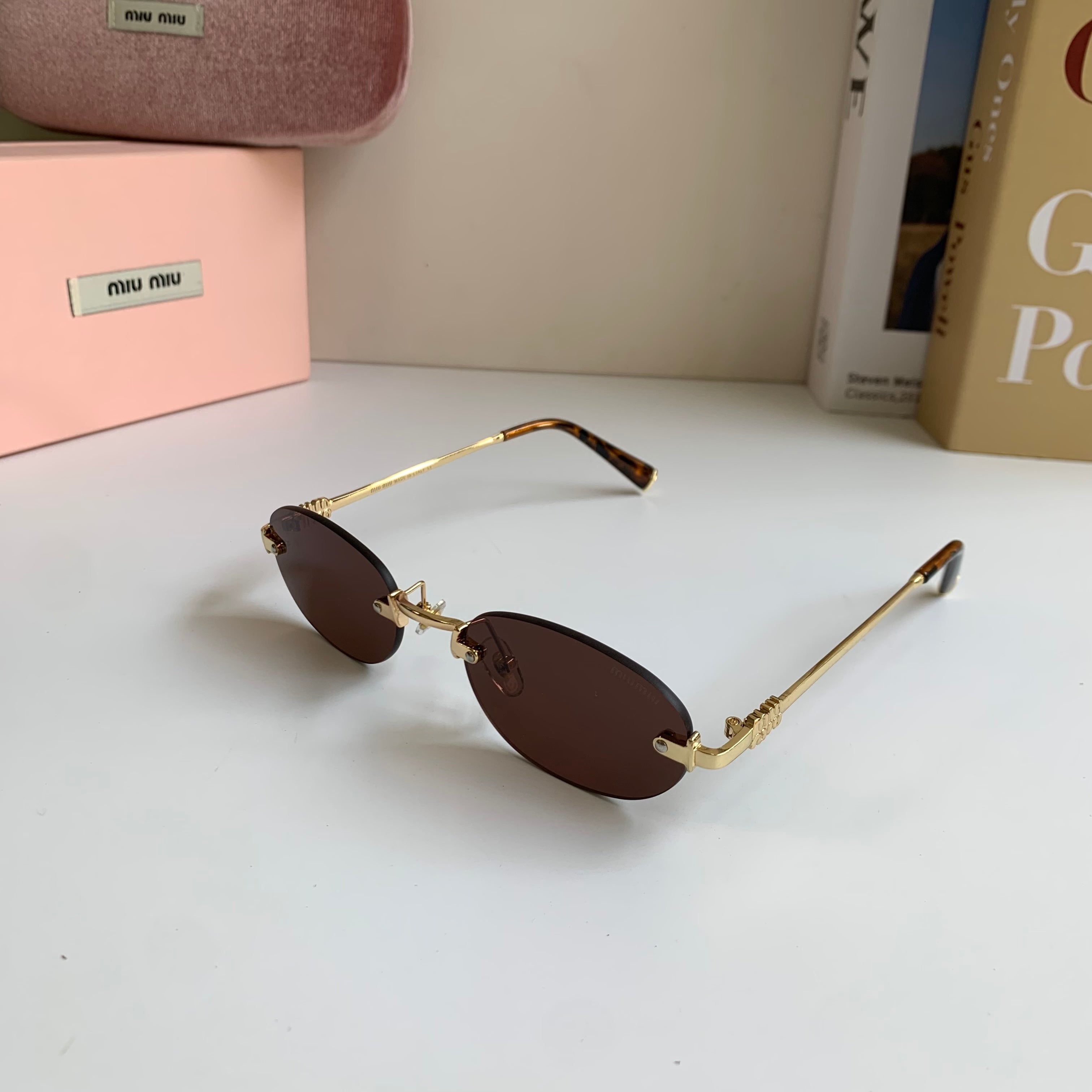 Miu Miu Round Silver Lens Sunglasses for Men & Women - 432587 - detail image 2