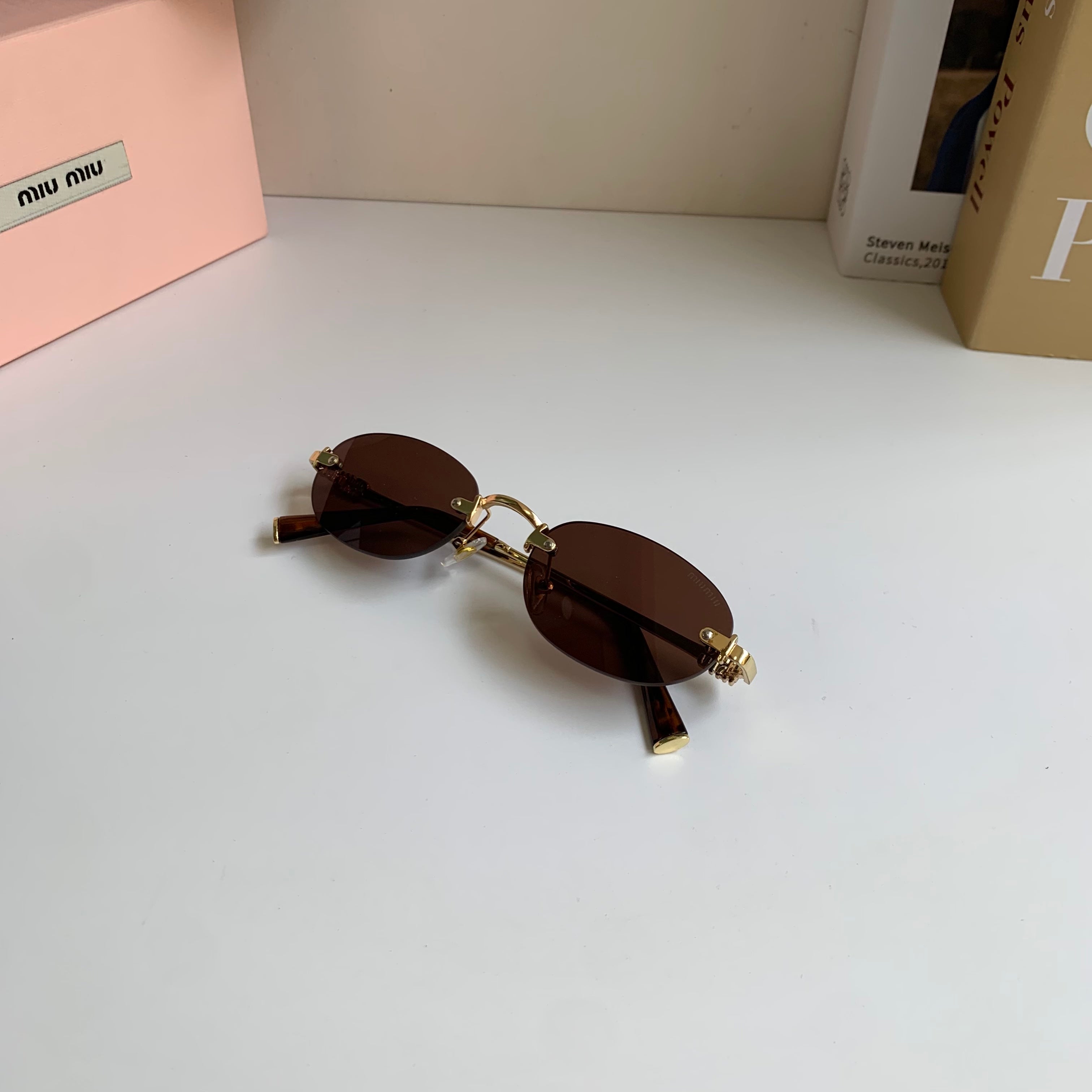 Miu Miu Round Silver Lens Sunglasses for Men & Women - 432587 - detail image 4