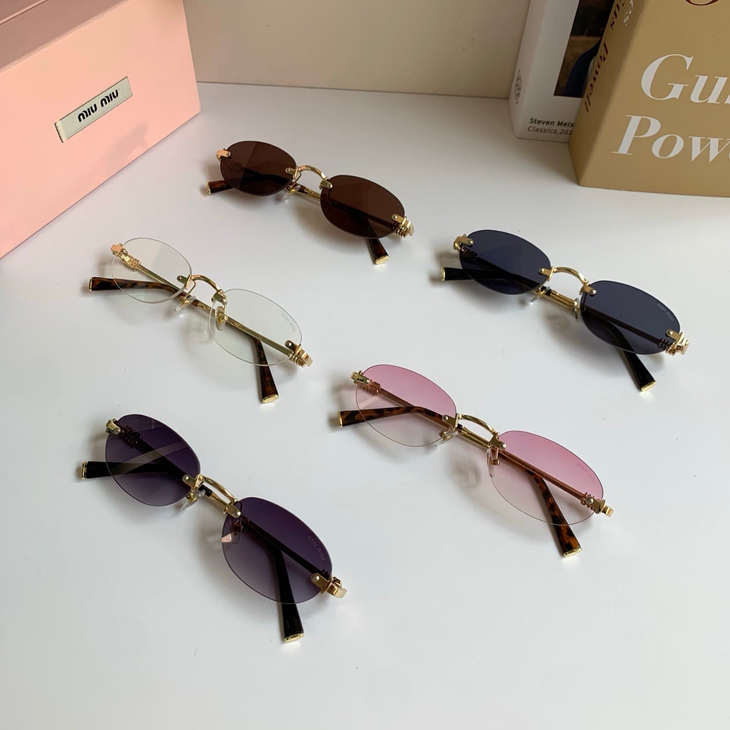Miu Miu Round Silver Lens Sunglasses for Men & Women - 432591 - detail image 9