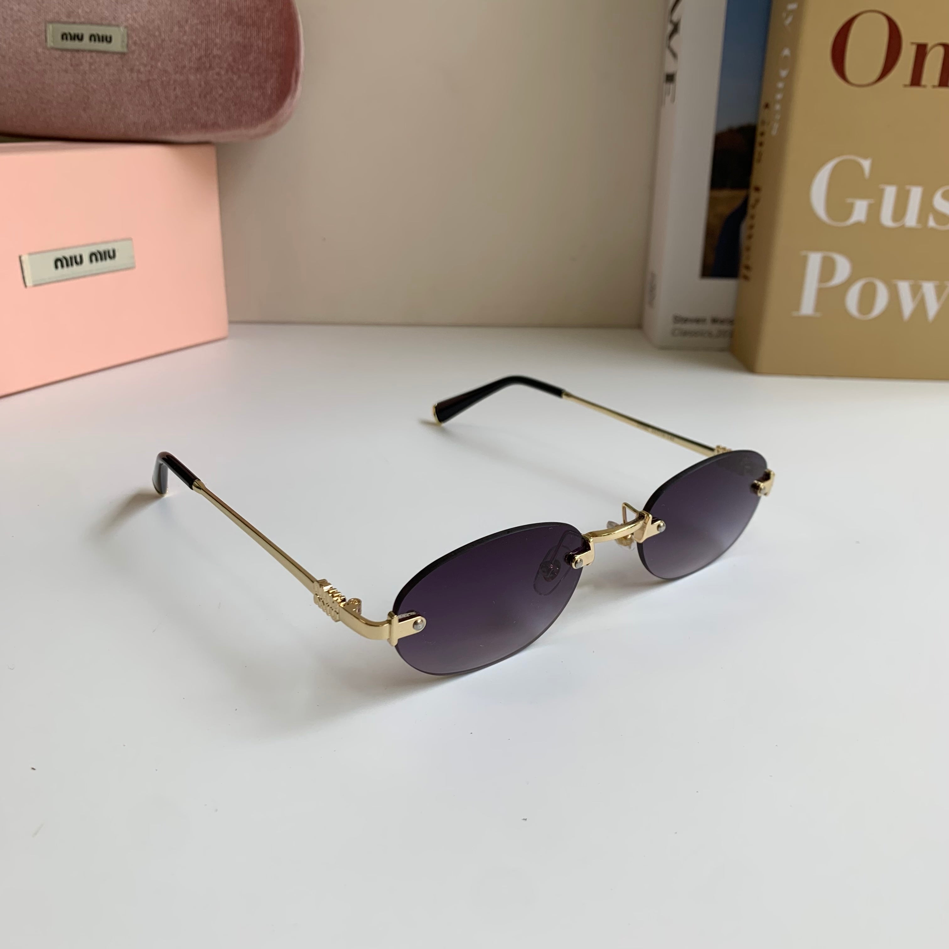 Miu Miu Round Silver Lens Sunglasses for Men & Women - 432589