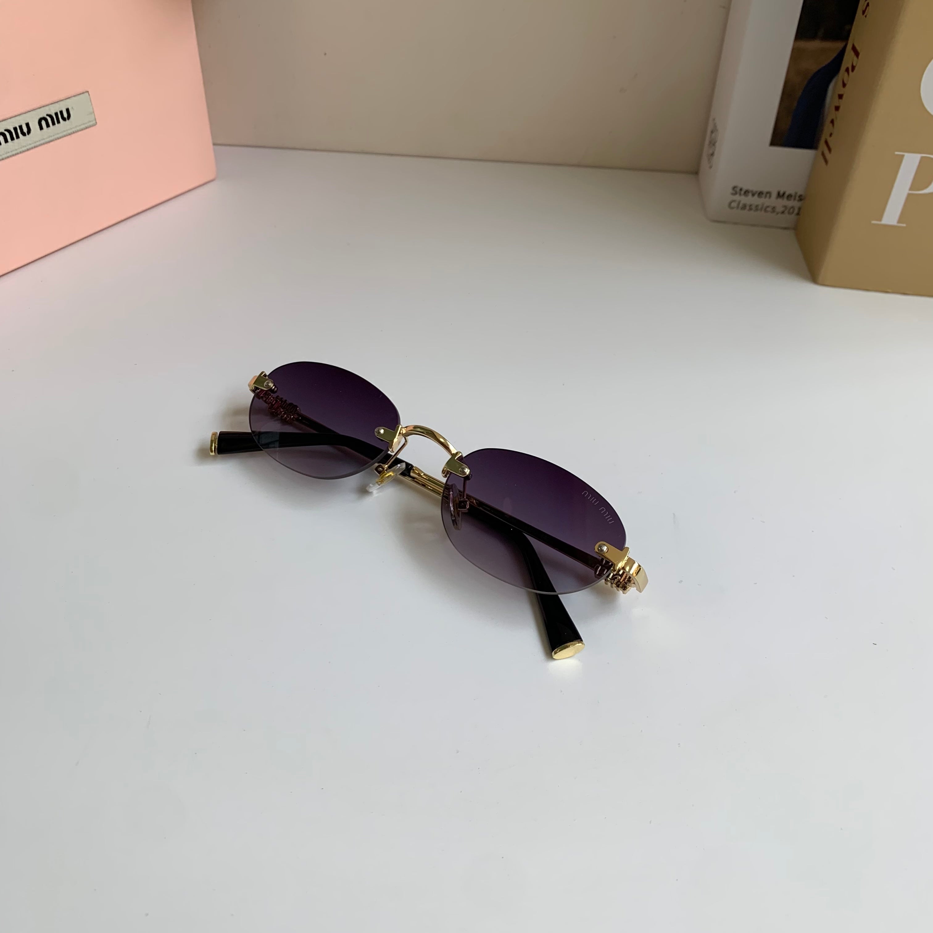 Miu Miu Round Silver Lens Sunglasses for Men & Women - 432589 - detail image 3