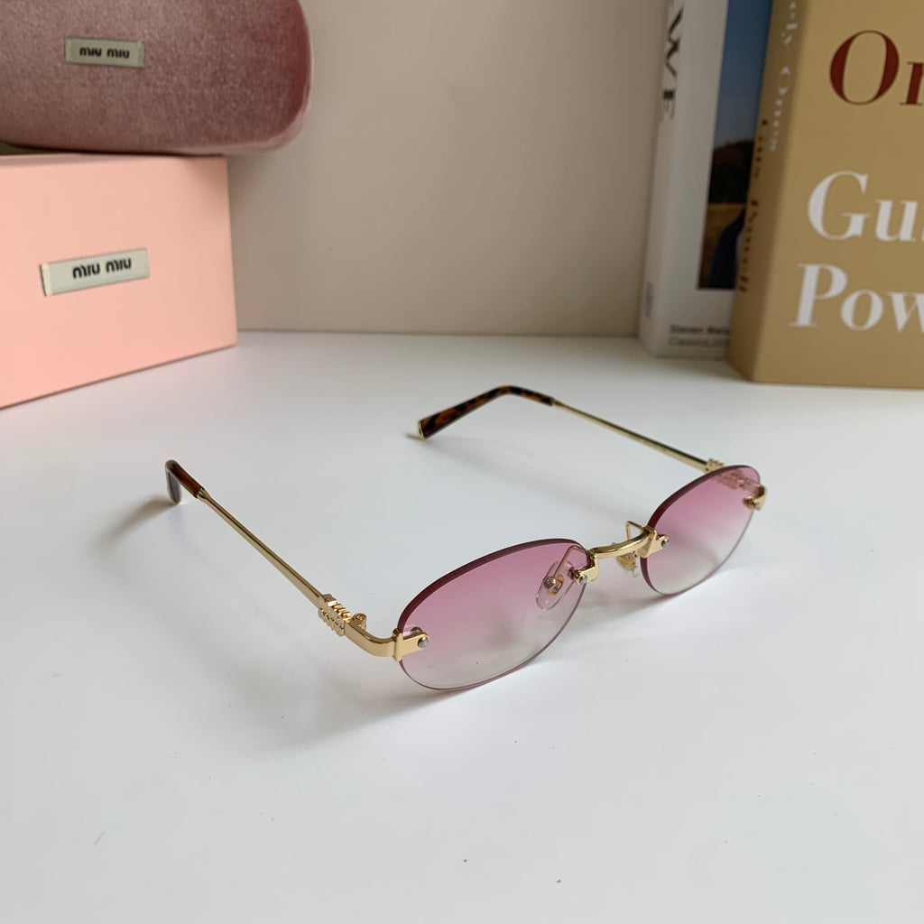 Miu Miu Round Silver Lens Sunglasses for Men & Women - 432590