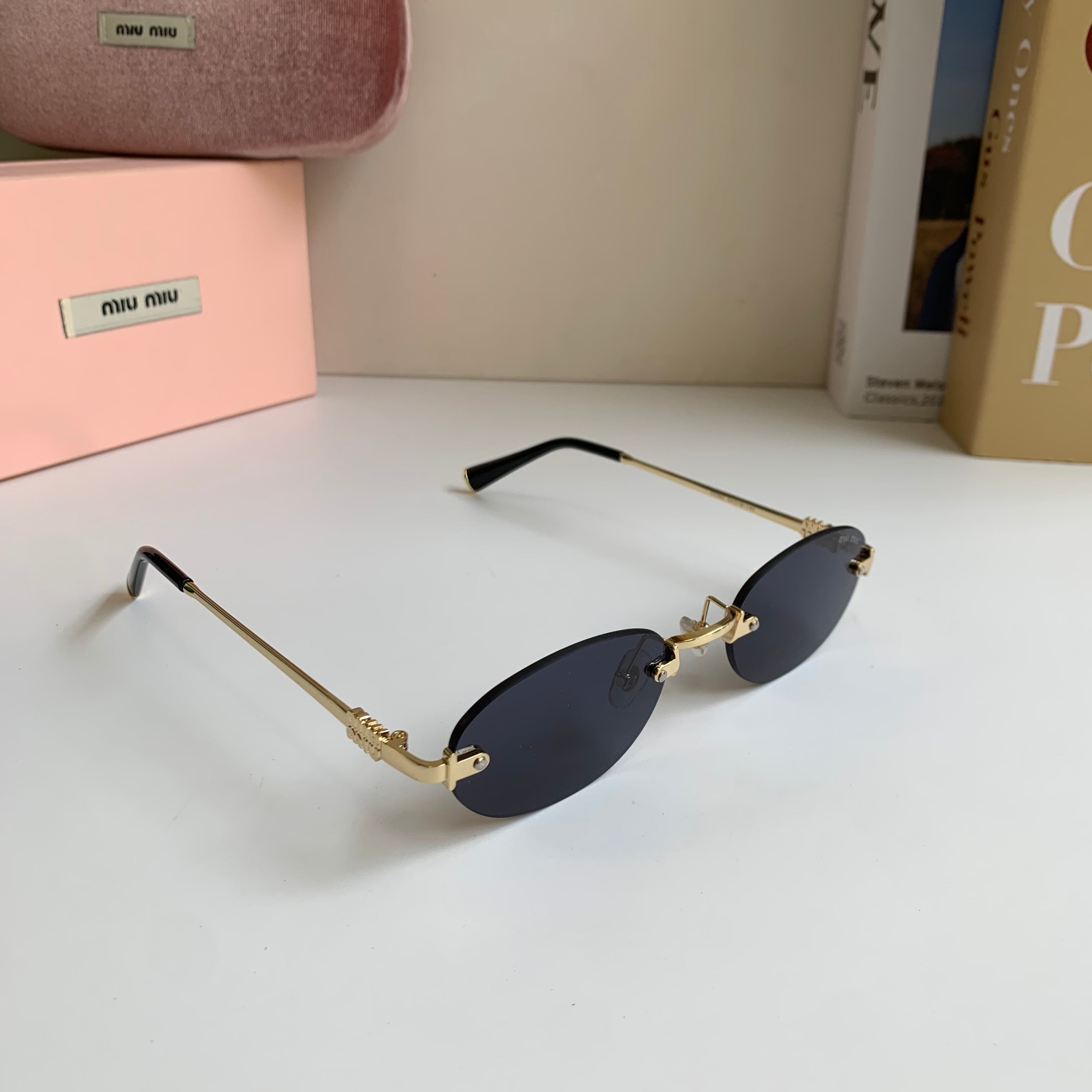 Miu Miu Round Silver Lens Sunglasses for Men & Women - 432591