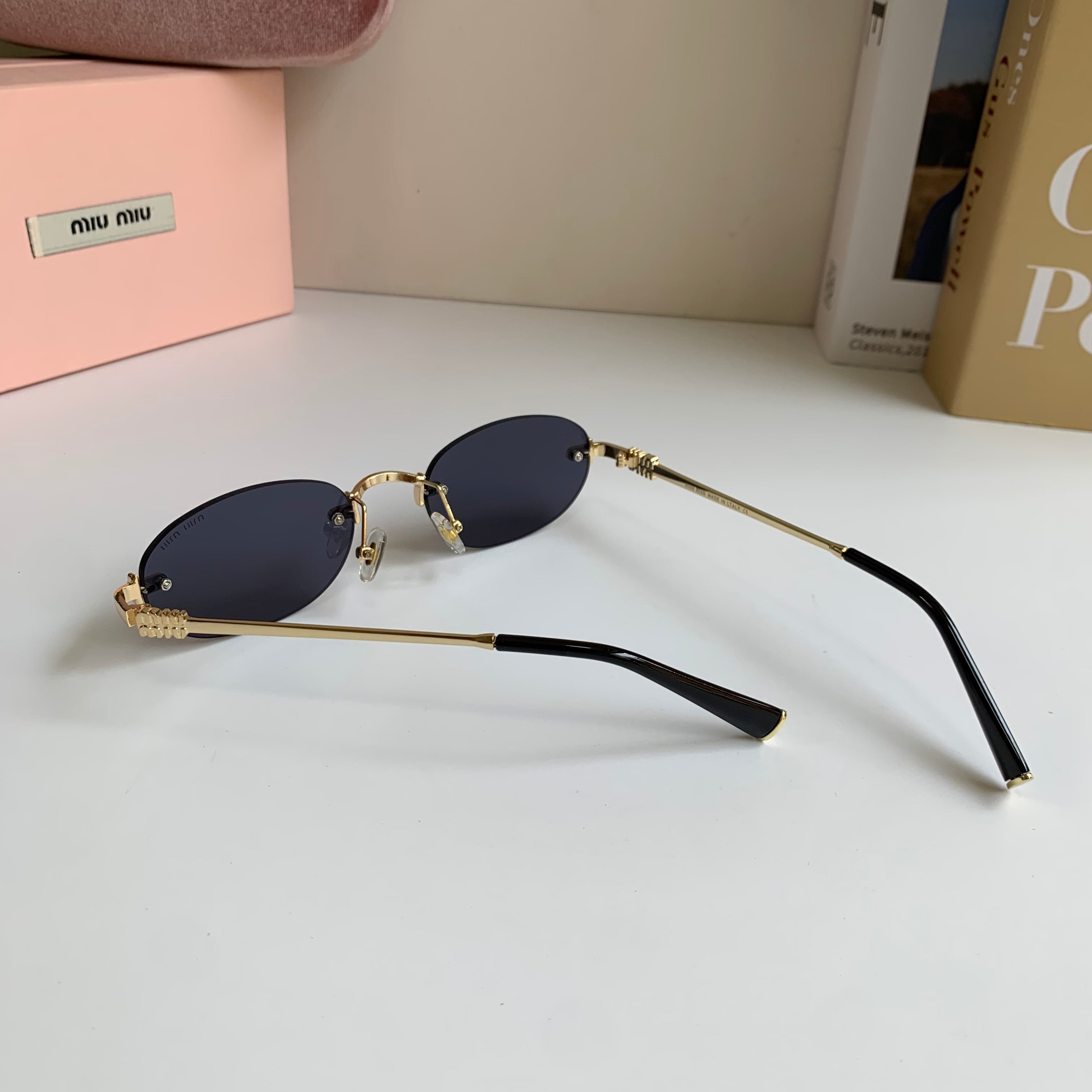 Miu Miu Round Silver Lens Sunglasses for Men & Women - 432591 - detail image 7