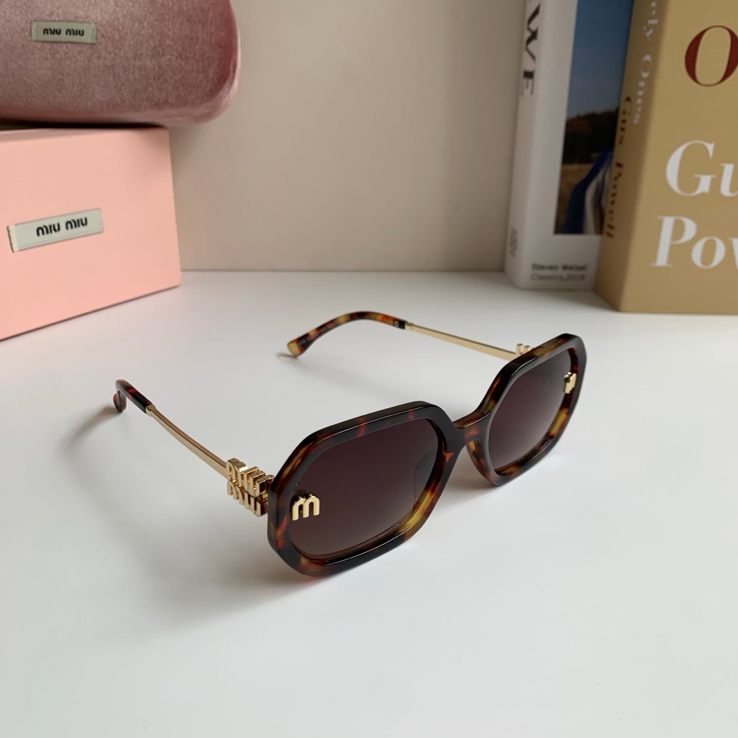 Miu Miu Square Red Lens Sunglasses for Men & Women - 449780