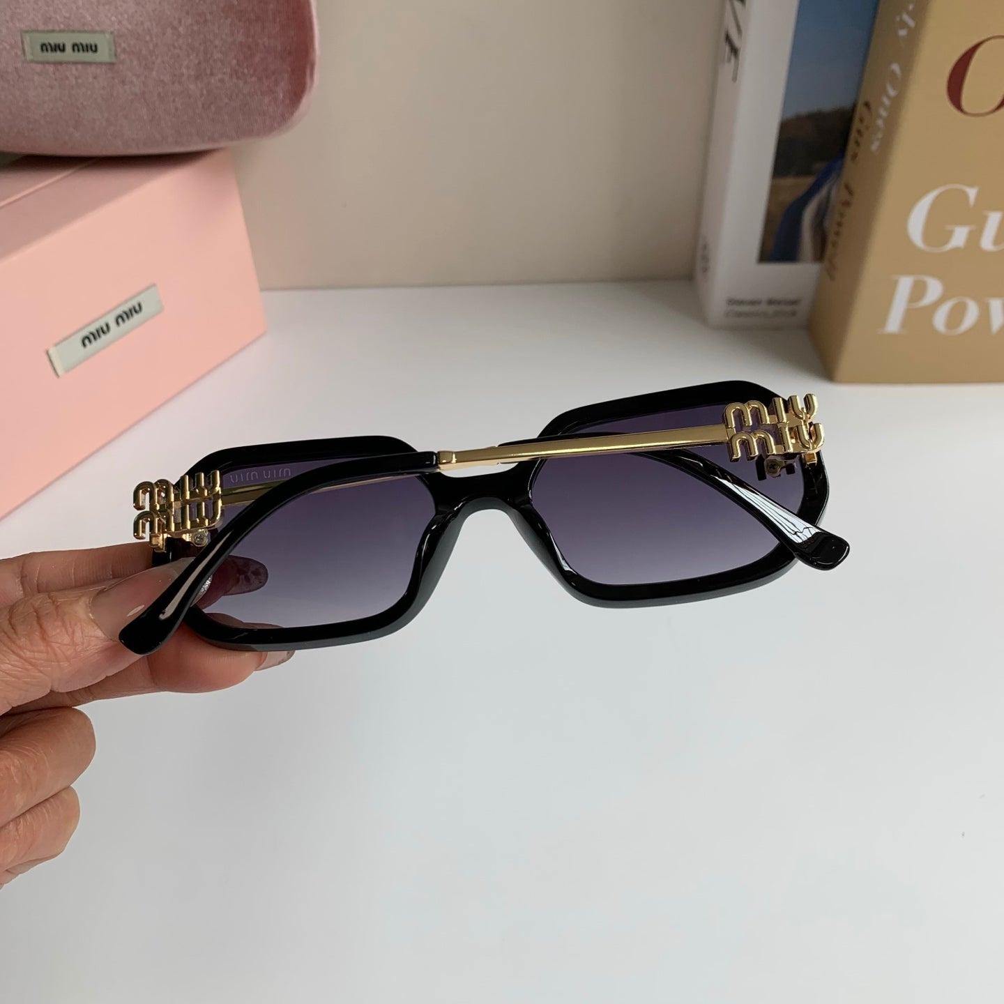 Miu Miu Square Silver Lens Sunglasses for Men & Women - 449781 - detail image 6