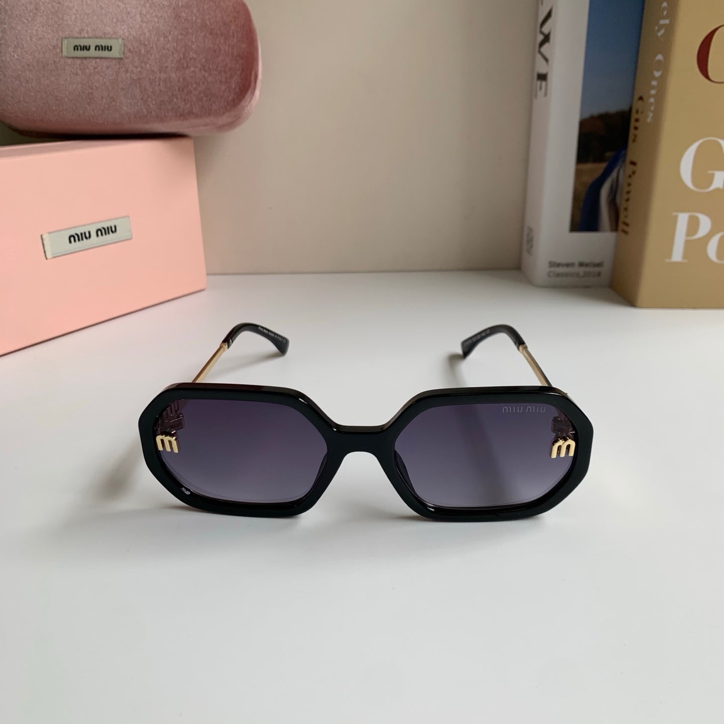 Miu Miu Square Silver Lens Sunglasses for Men & Women - 449781 - detail image 5
