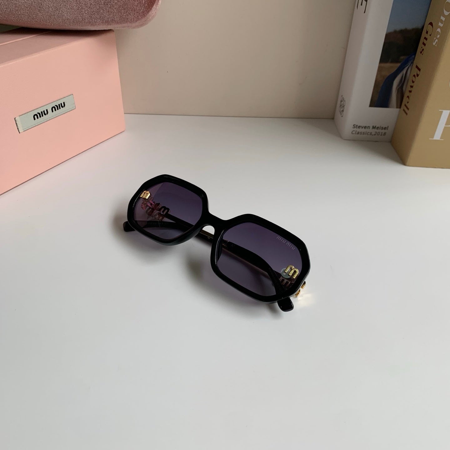 Miu Miu Square Silver Lens Sunglasses for Men & Women - 449781 - detail image 3