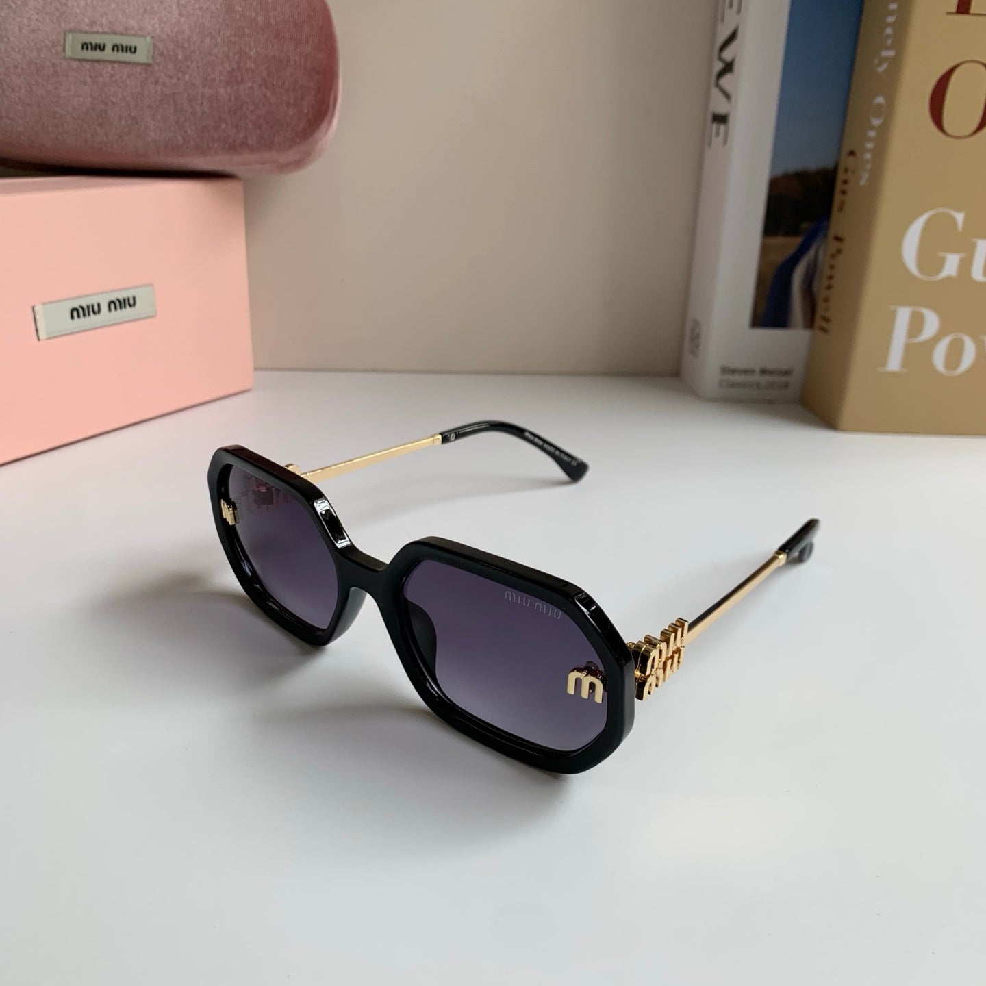 Miu Miu Square Silver Lens Sunglasses for Men & Women - 449781 - detail image 2