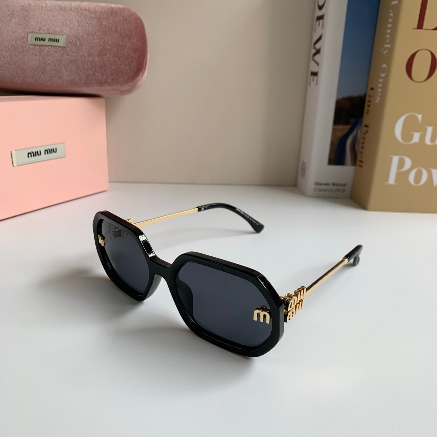 Miu Miu Square Silver Lens Sunglasses for Men & Women - 449783 - detail image 2
