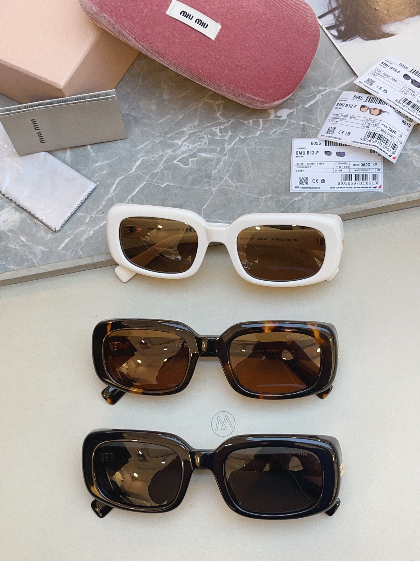 Miu Miu B13-F Fashion Brown Lens Sunglasses for Men & Women - detail image 9