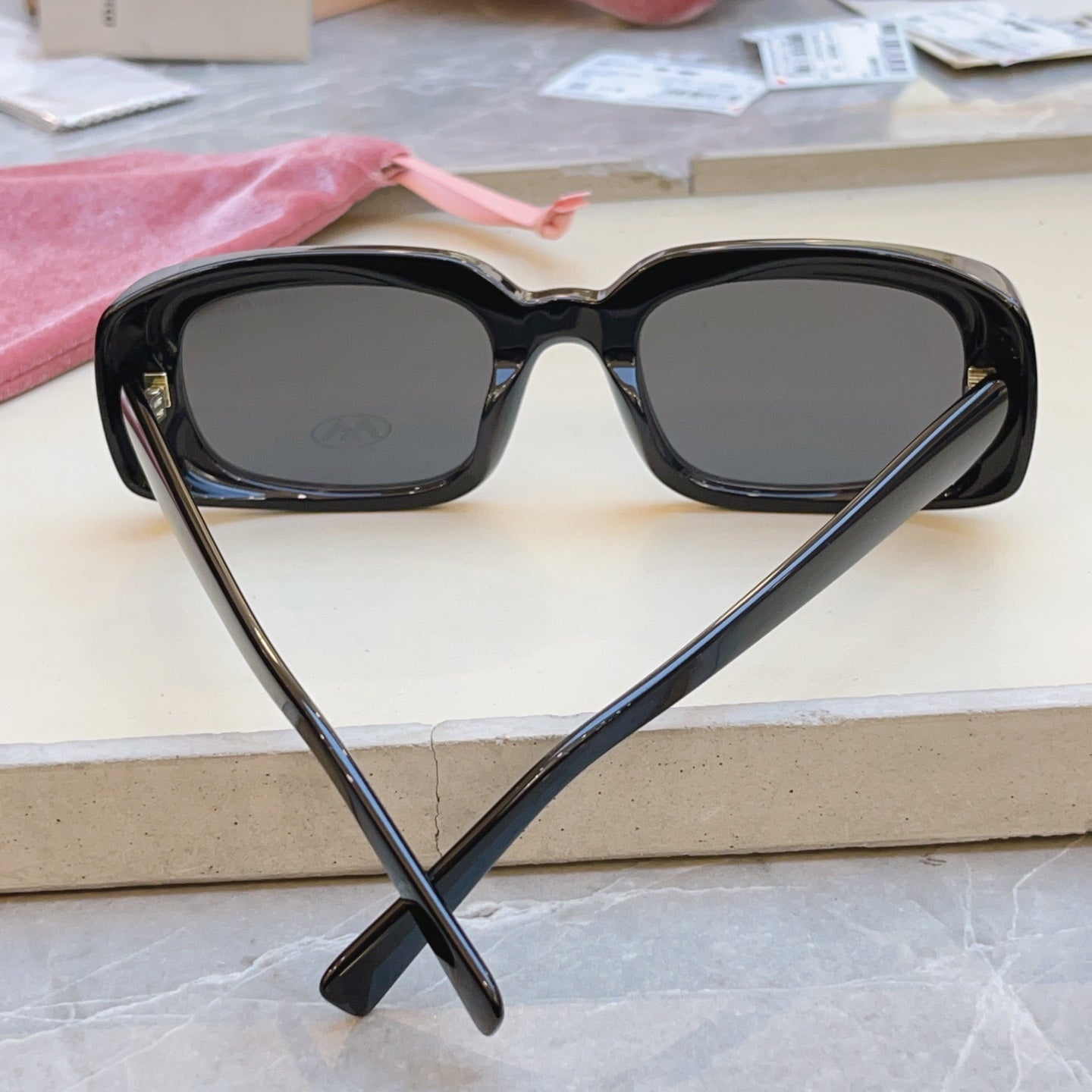 Miu Miu B13-F Fashion Black Lens Sunglasses for Men & Women - detail image 7