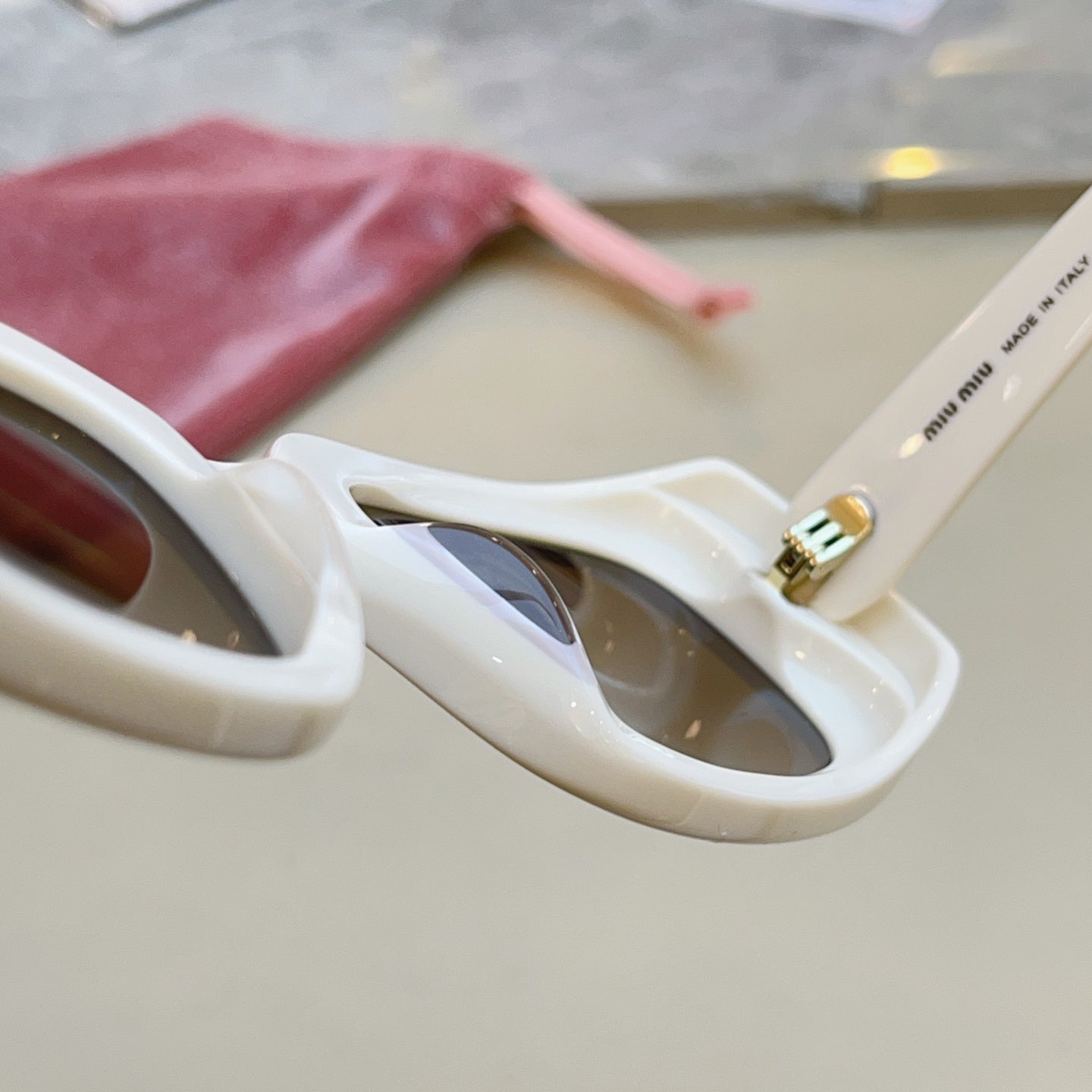 Miu Miu B13-F Fashion Brown Lens Sunglasses for Men & Women - detail image 6