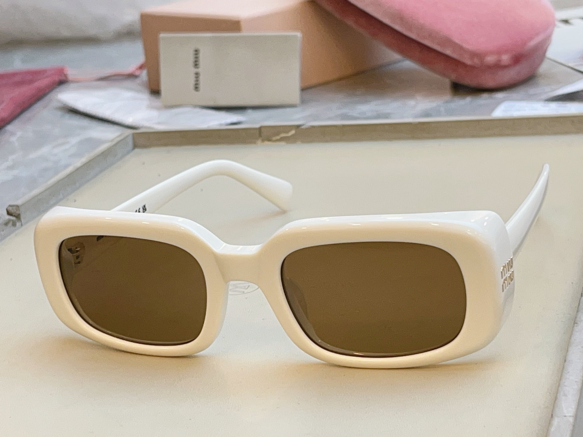 Miu Miu B13-F Fashion Brown Lens Sunglasses for Men & Women - detail image 2