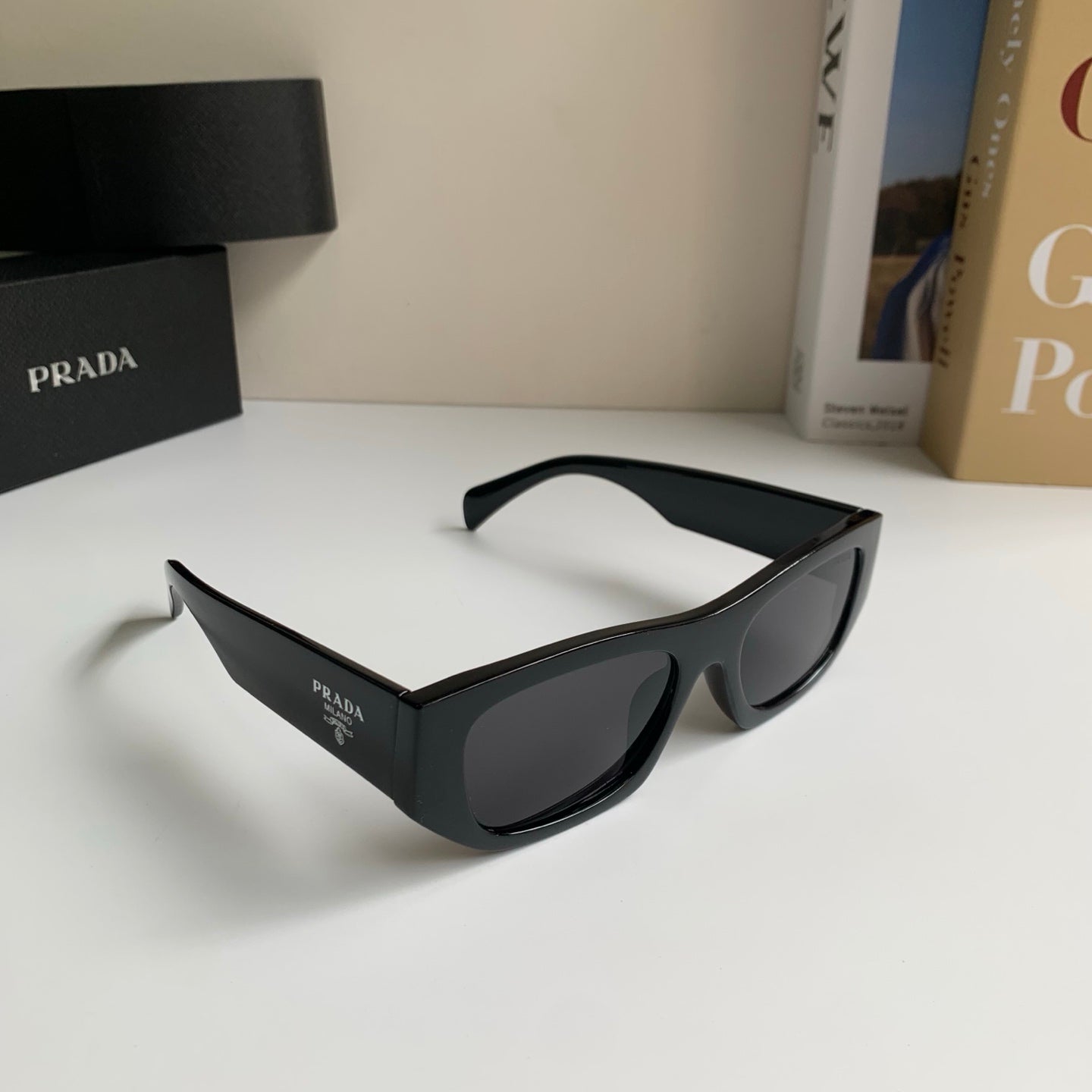 Prada Fashion Black Lens Sunglasses for Men & Women - 372142