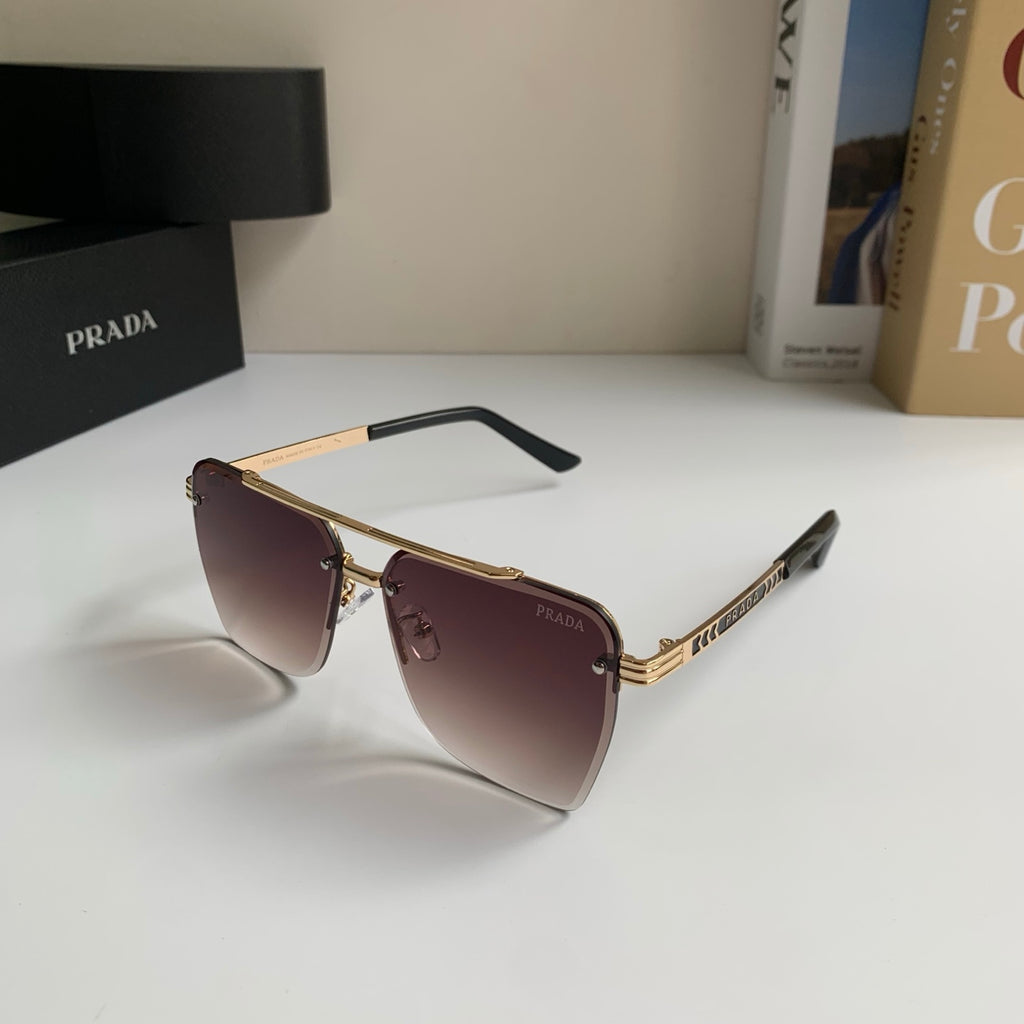 Prada Metal Fashion Silver Lens Sunglasses for Men & Women - 372144 - detail image 2