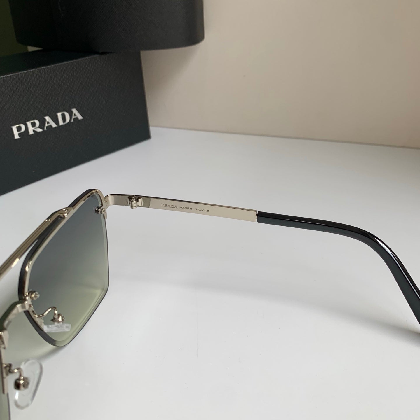Prada Metal Fashion Silver Lens Sunglasses for Men & Women - 372145 - detail image 8