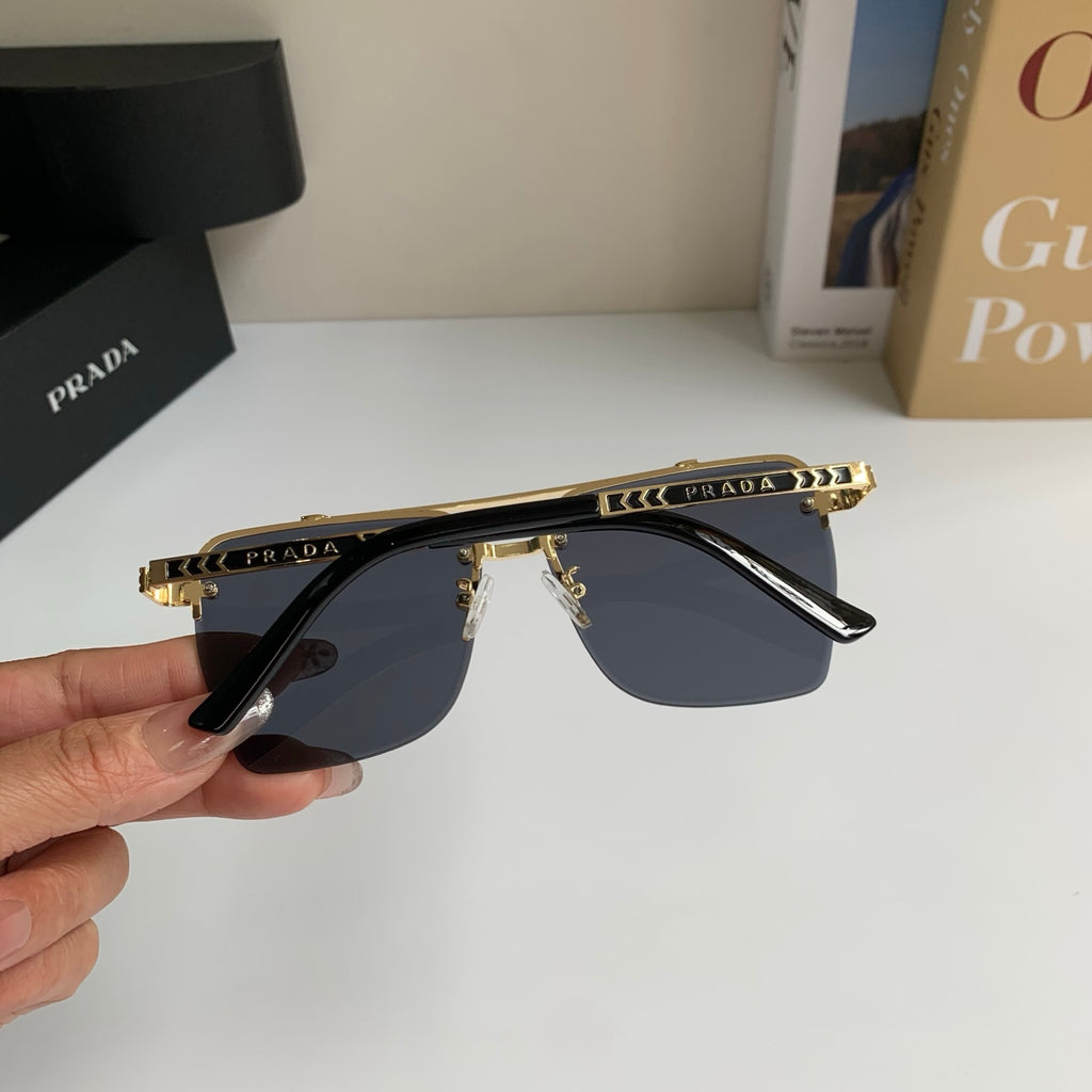 Prada Metal Fashion Silver Lens Sunglasses for Men & Women - 372146 - detail image 7