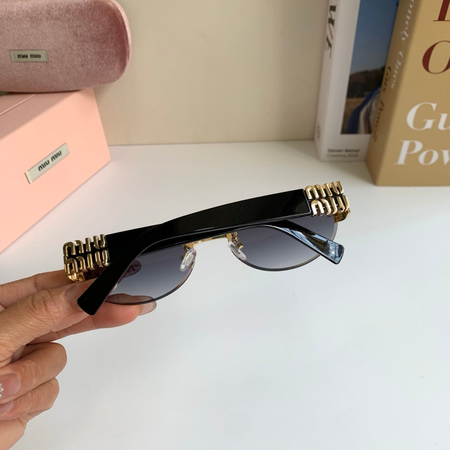 Miu Miu Round Silver Lens Sunglasses for Men & Women - 466171 - detail image 8