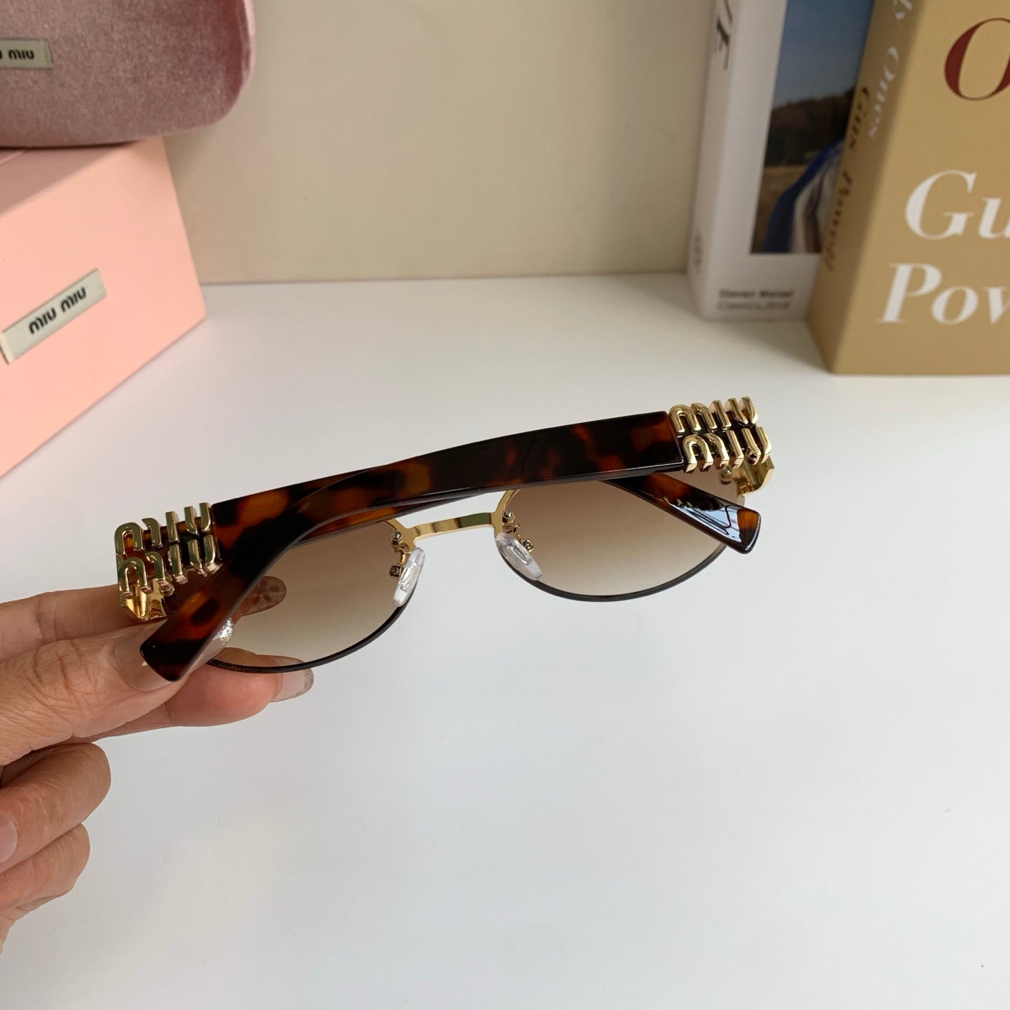 Miu Miu Round Brown Lens Sunglasses for Men & Women - 466172 - detail image 8
