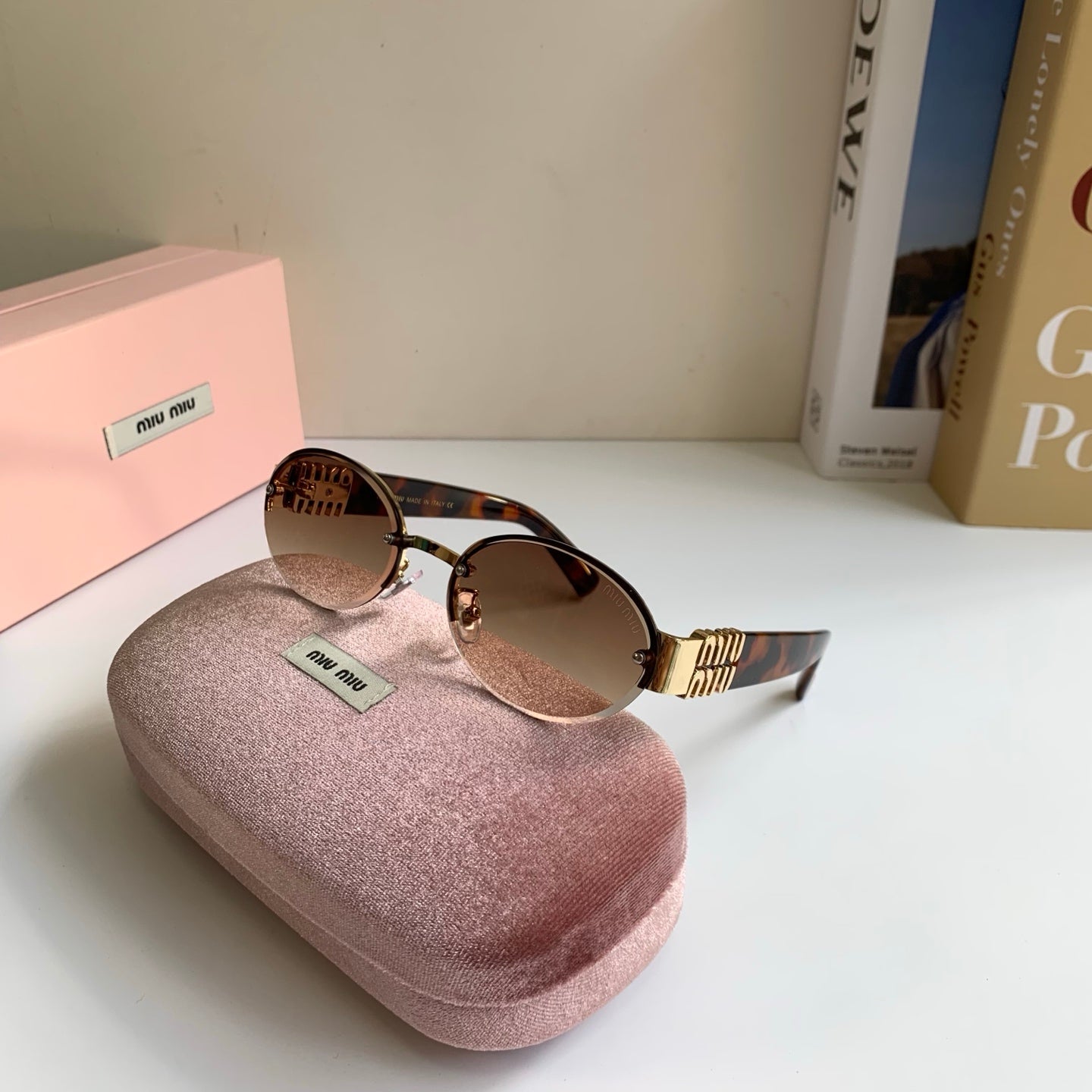 Miu Miu Round Brown Lens Sunglasses for Men & Women - 466172 - detail image 5
