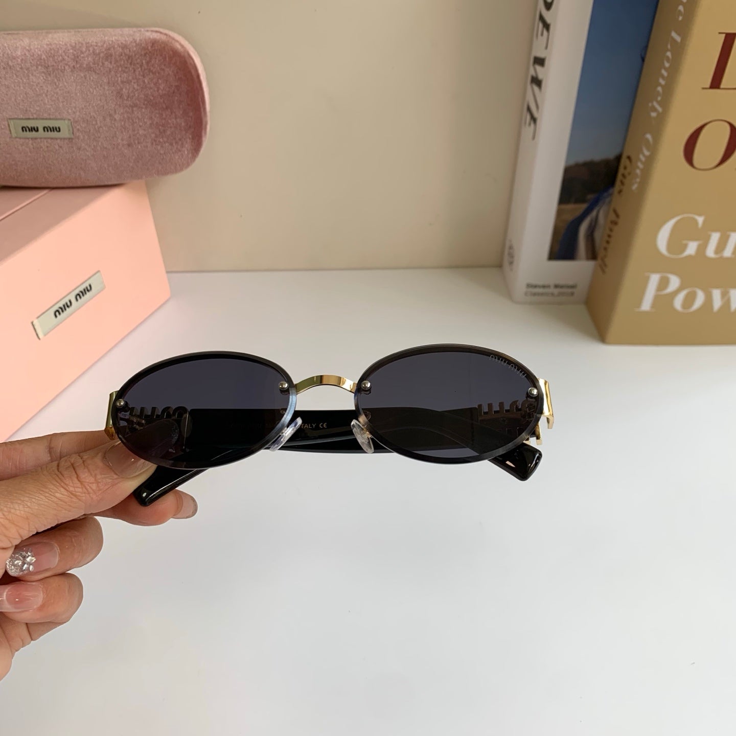 Miu Miu Round Silver Lens Sunglasses for Men & Women - 466173 - detail image 3
