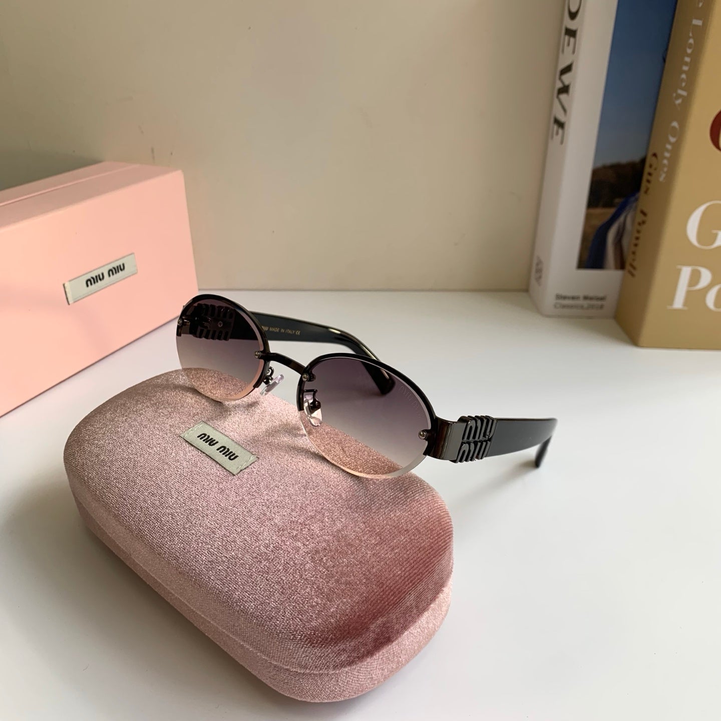 Miu Miu Round Silver Lens Sunglasses for Men & Women - 466174 - detail image 5