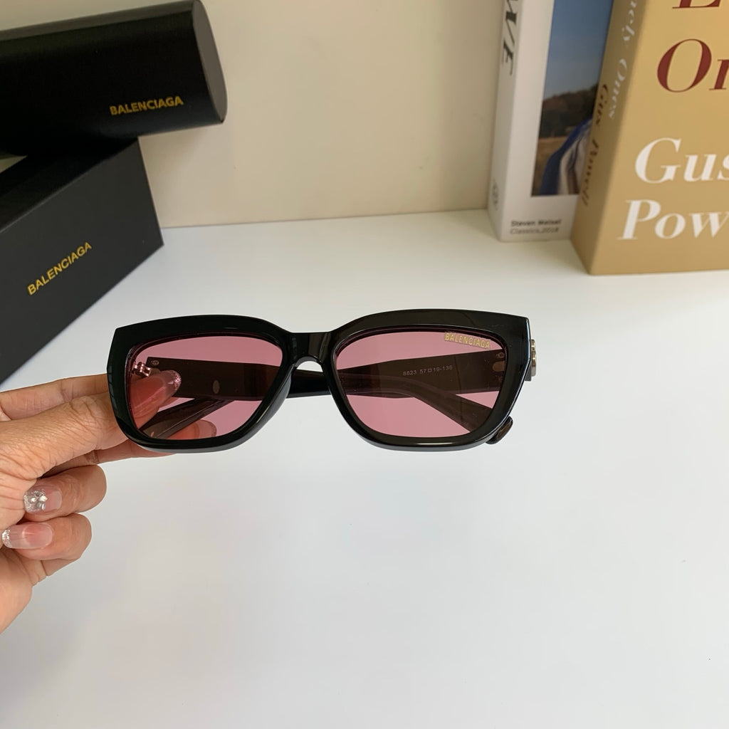 Balenciaga Square Red Lens Sunglasses for Men & Women - detail image 3