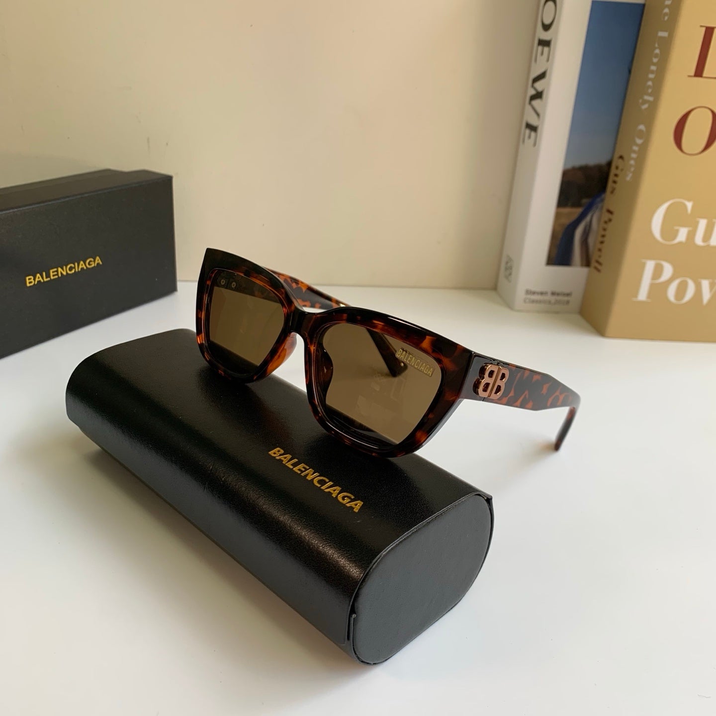 Balenciaga Square Black Lens Sunglasses for Men & Women - 466009 - detail image 4