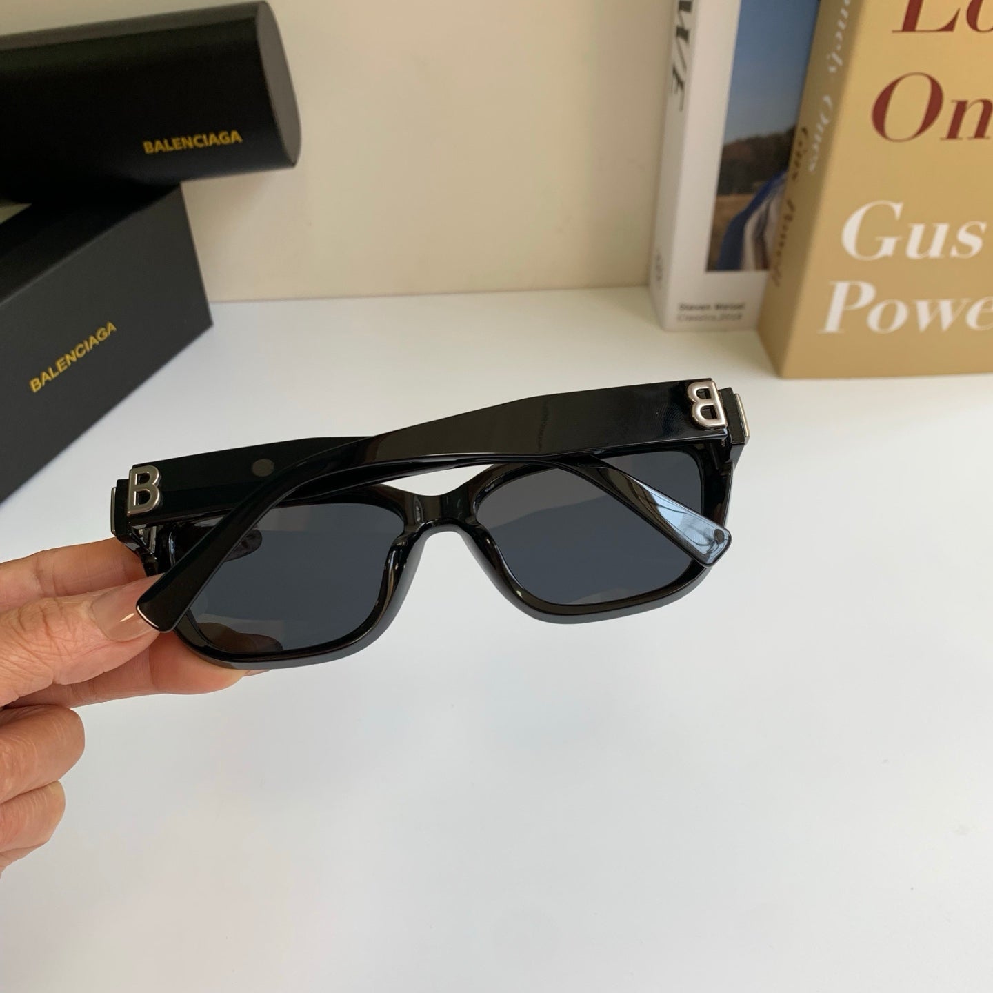 Balenciaga Square Black Lens Sunglasses for Men & Women - 372354 - detail image 8