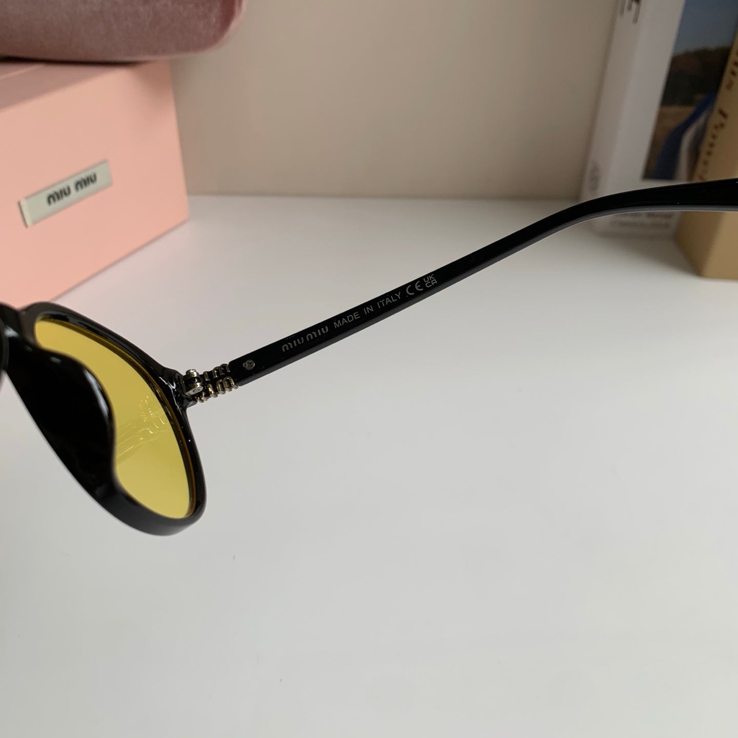 Miu Miu Blue-Light Fashion Gold Lens Sunglasses for Men & Women - detail image 6