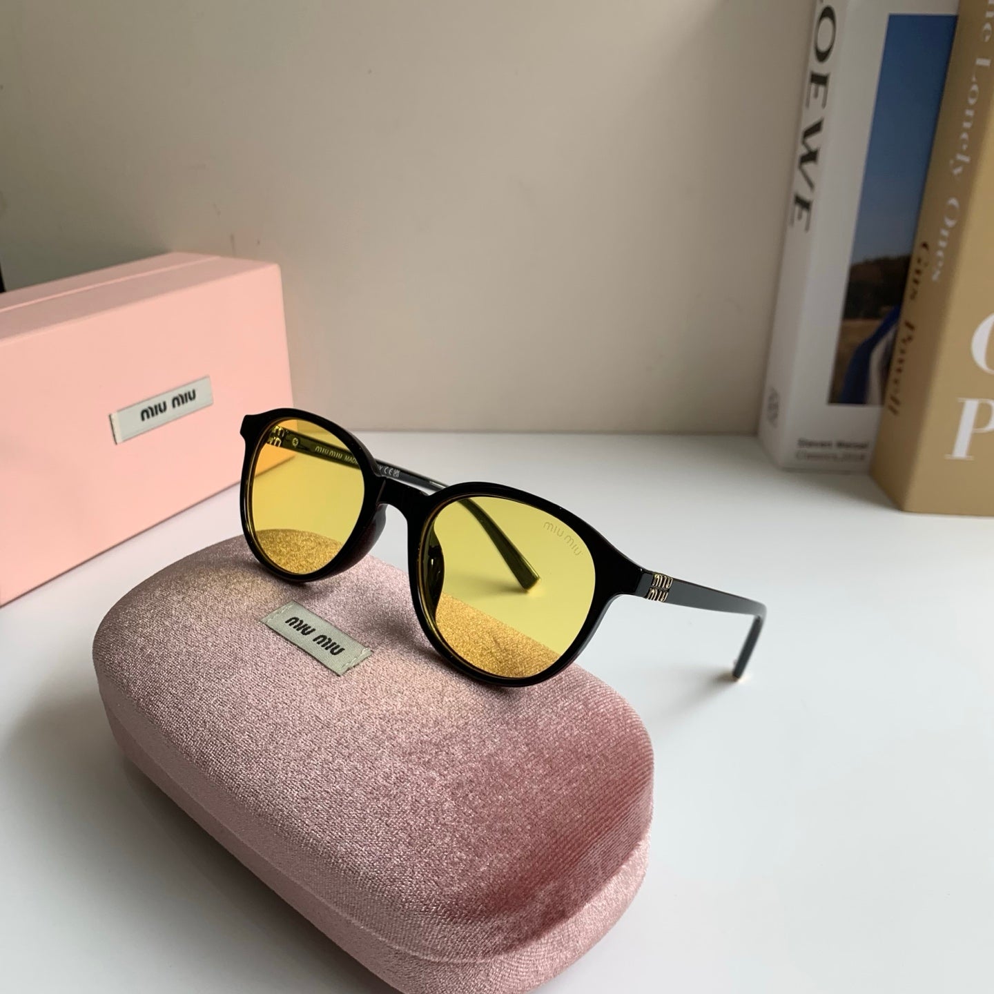 Miu Miu Blue-Light Fashion Gold Lens Sunglasses for Men & Women - detail image 5