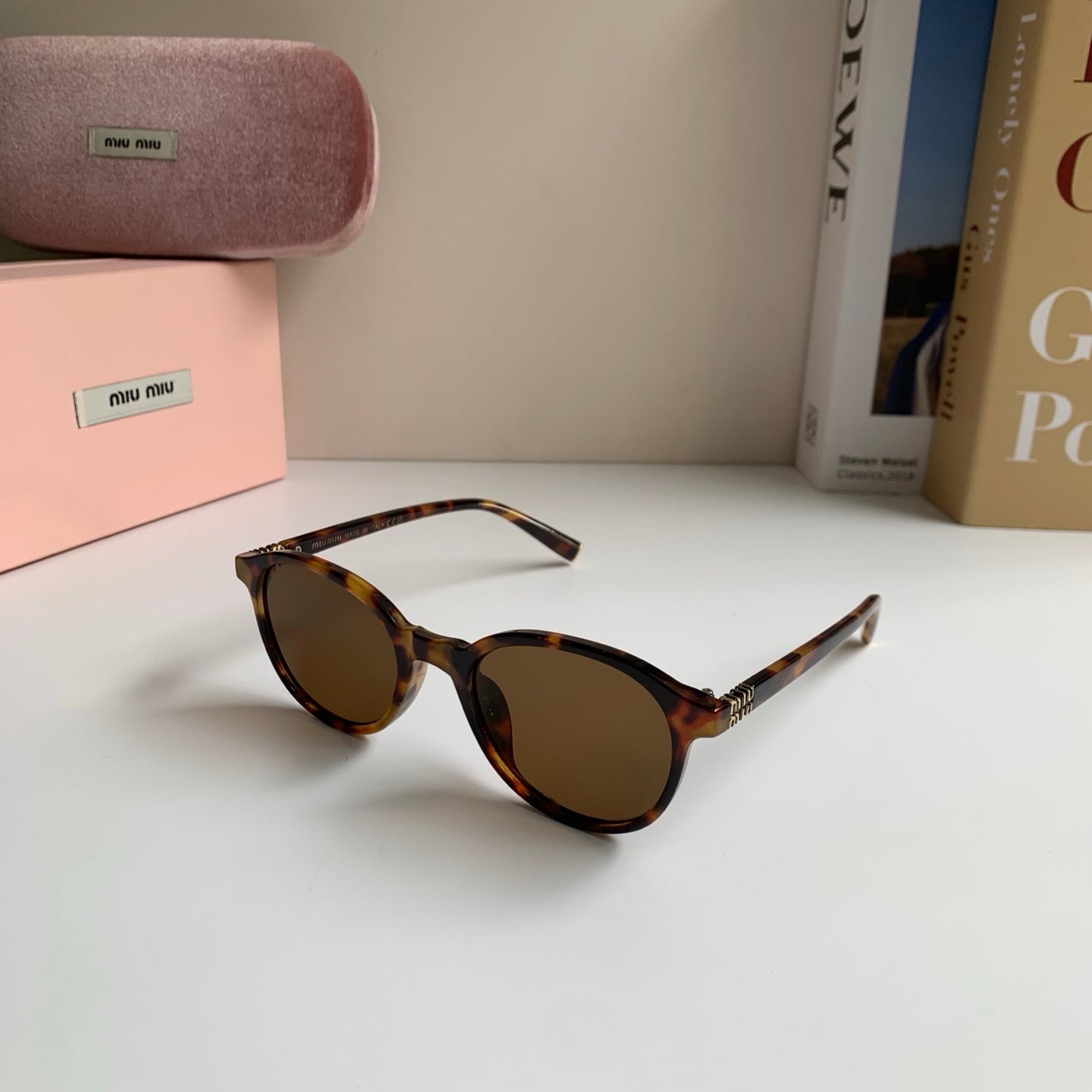 Miu Miu Blue-Light Fashion Brown Lens Sunglasses for Men & Women - detail image 2