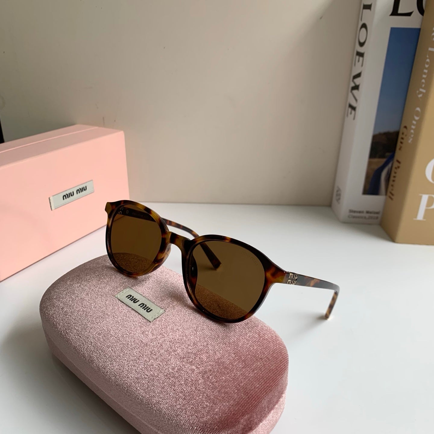 Miu Miu Blue-Light Fashion Brown Lens Sunglasses for Men & Women - detail image 4