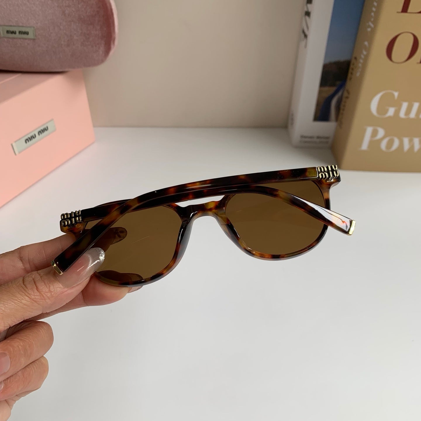 Miu Miu Blue-Light Fashion Brown Lens Sunglasses for Men & Women - detail image 6