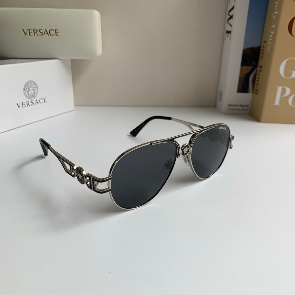 Versace Aviator Silver Lens Sunglasses for Men & Women - 416347