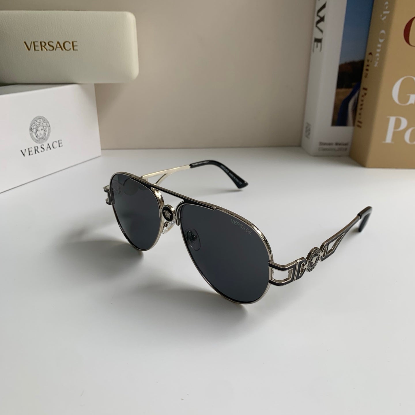 Versace Aviator Silver Lens Sunglasses for Men & Women - 487856 - detail image 2