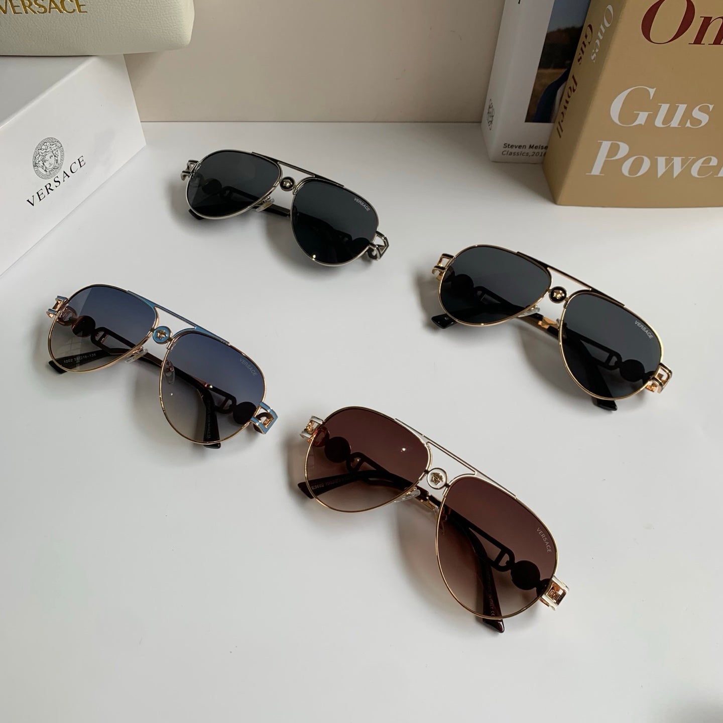 Versace Aviator Red Lens Sunglasses for Men & Women - detail image 9