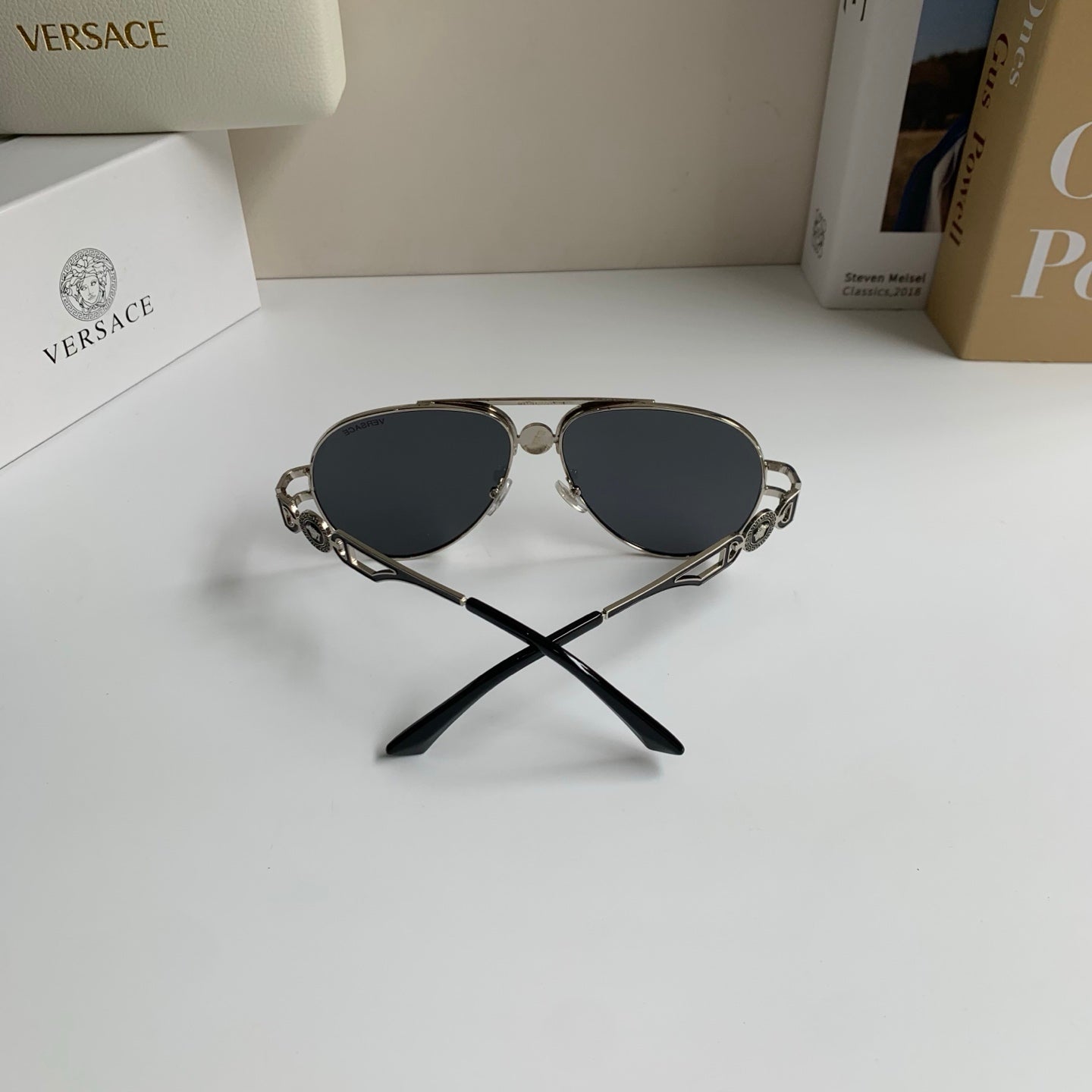 Versace Aviator Silver Lens Sunglasses for Men & Women - 487856 - detail image 8