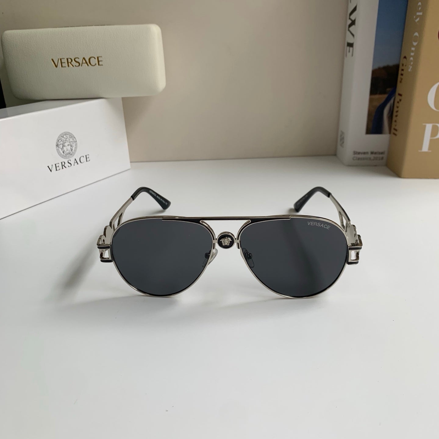 Versace Aviator Silver Lens Sunglasses for Men & Women - 487856 - detail image 5