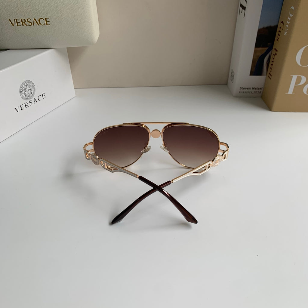 Versace Aviator Red Lens Sunglasses for Men & Women - detail image 8
