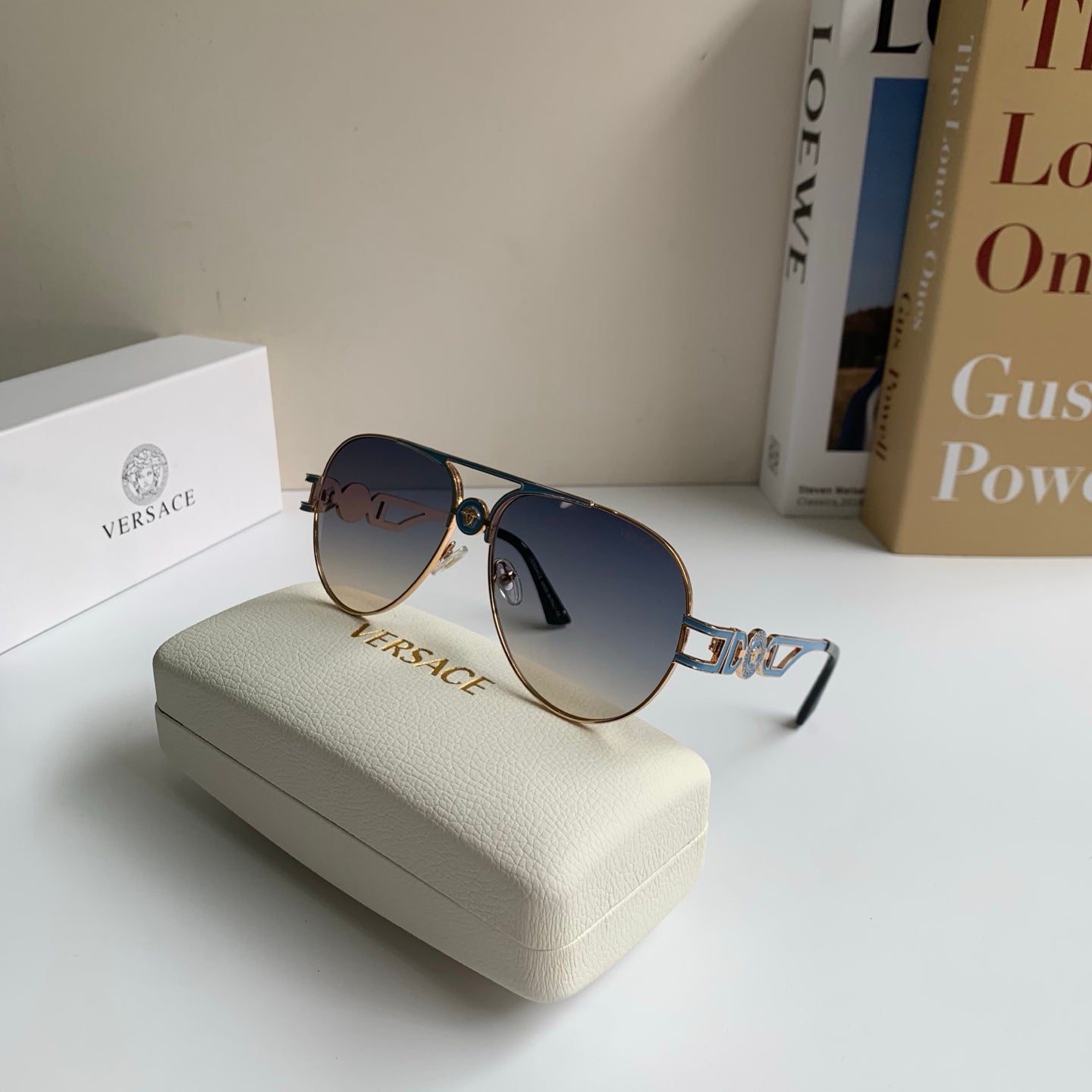 Versace Aviator Silver Lens Sunglasses for Men & Women - 487858 - detail image 5