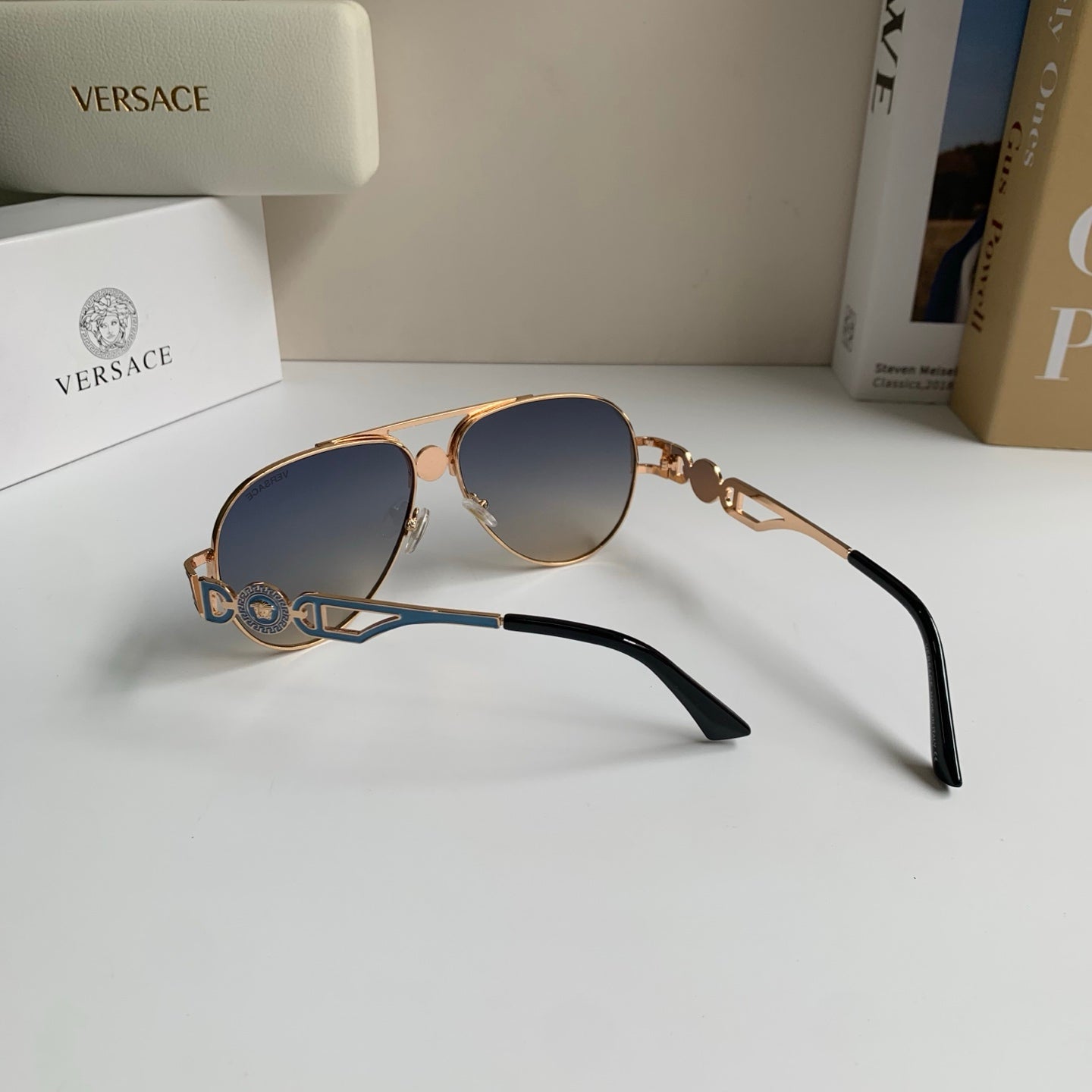 Versace Aviator Silver Lens Sunglasses for Men & Women - 487858 - detail image 7