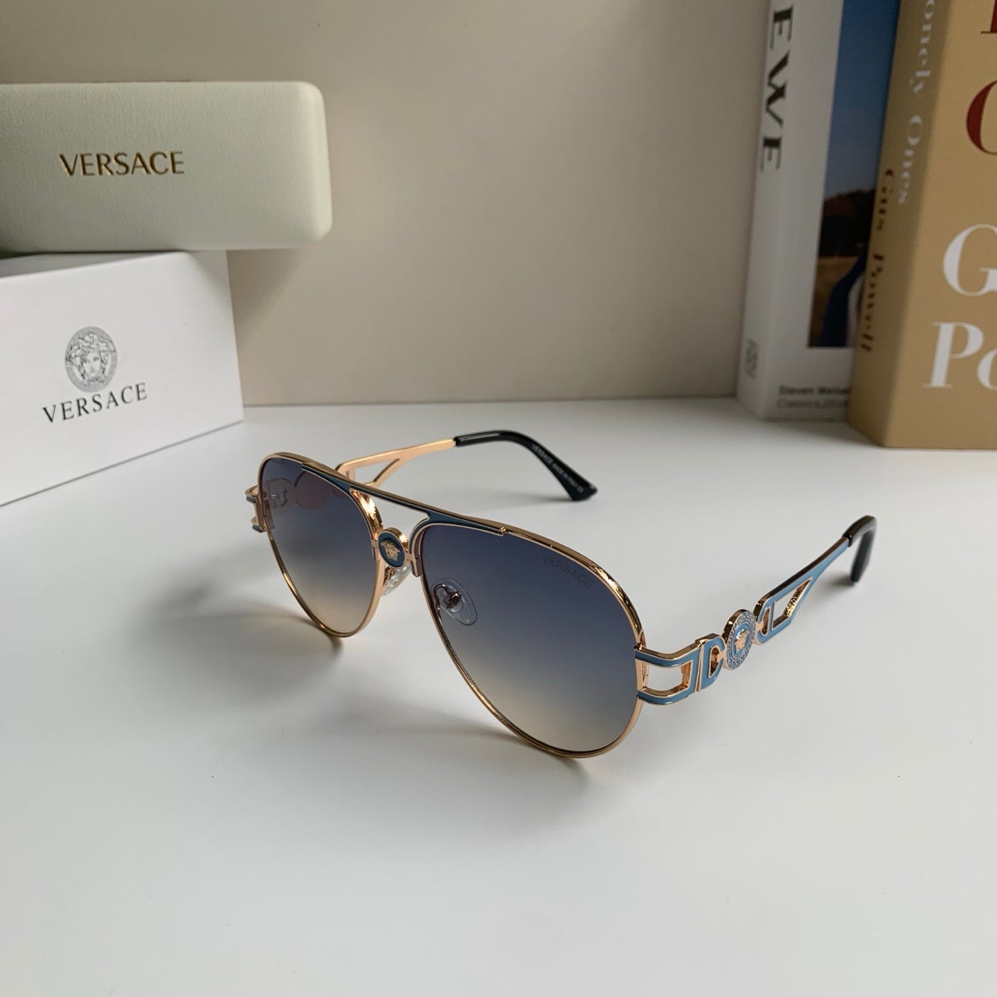Versace Aviator Silver Lens Sunglasses for Men & Women - 487858 - detail image 2