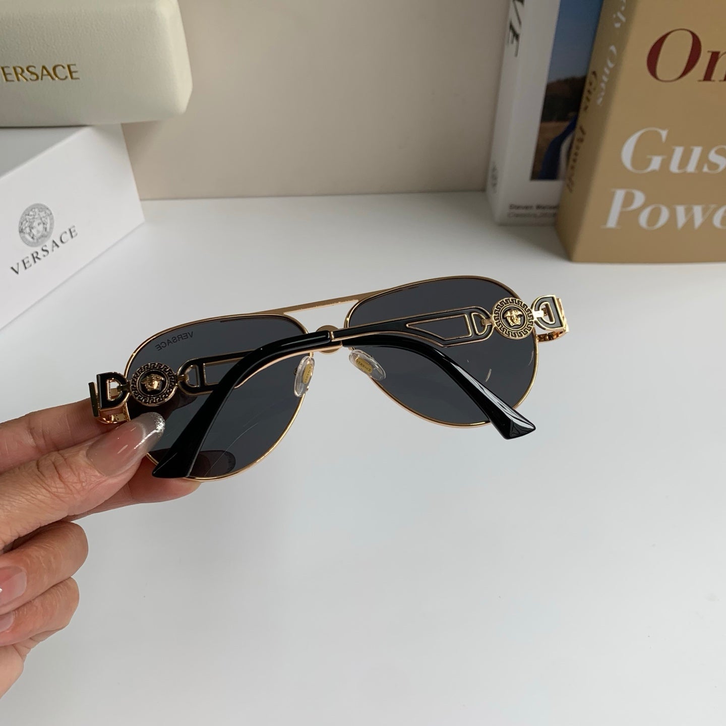 Versace Aviator Silver Lens Sunglasses for Men & Women - 416350 - detail image 7