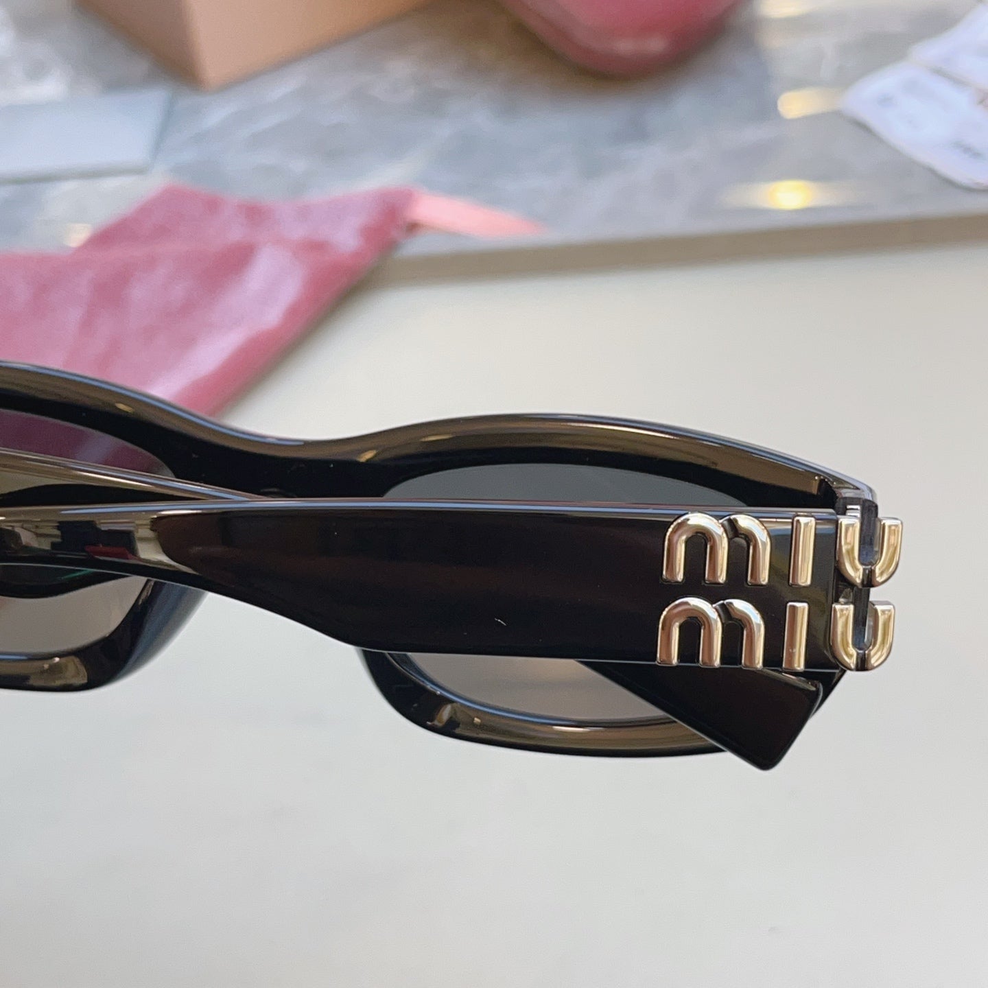 Miu Miu B04-F Fashion Red Lens Sunglasses for Men & Women - detail image 7