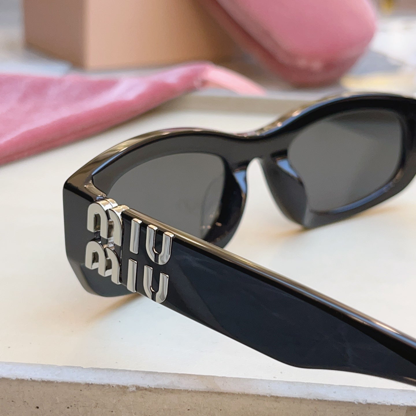 Miu Miu B04-F Fashion Red Lens Sunglasses for Men & Women - detail image 6