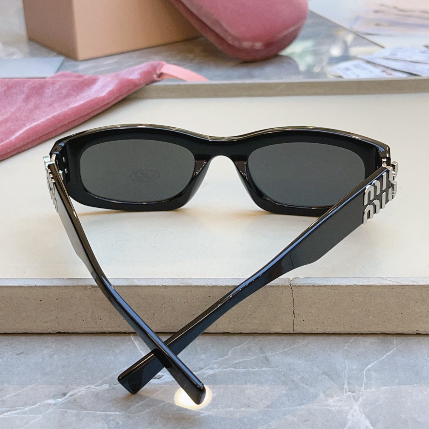Miu Miu B04-F Fashion Red Lens Sunglasses for Men & Women - detail image 5
