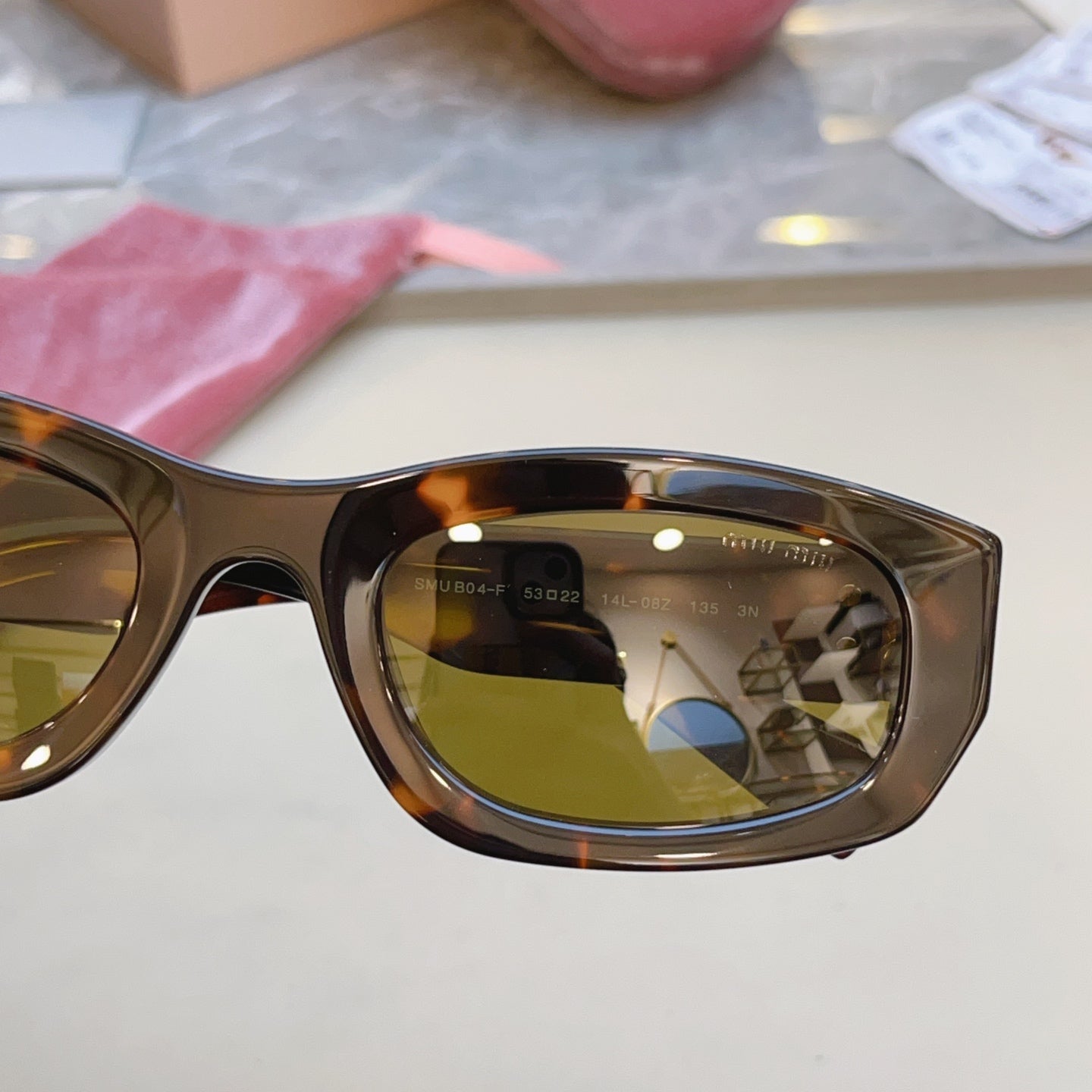 Miu Miu B04-F Fashion Black Lens Sunglasses for Men & Women - detail image 4